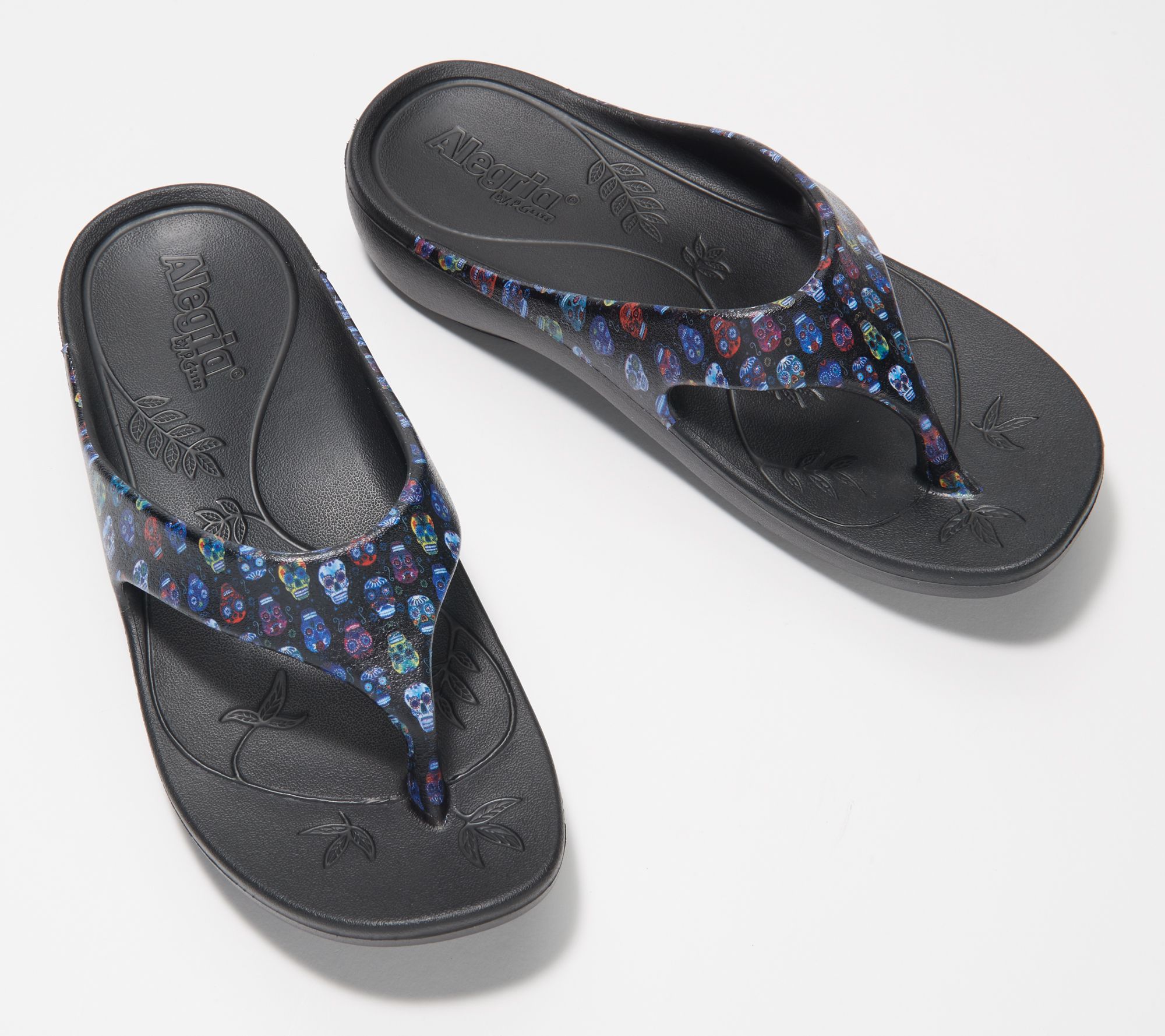 Alegria Printed Thong Sandals Ode QVC