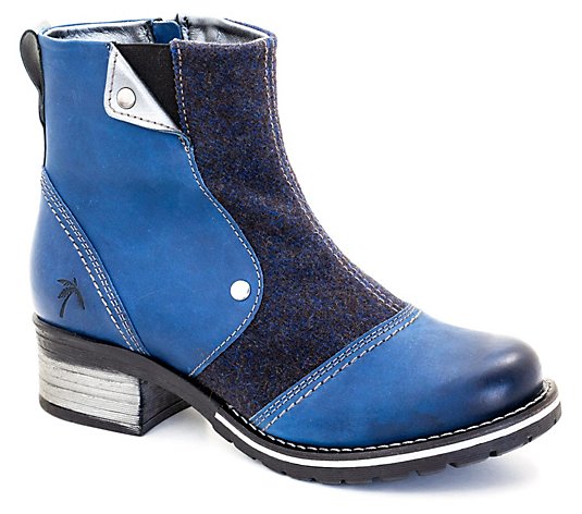 Dromedaris Leather Inside-Zip Ankle Boots - Kassia Burel