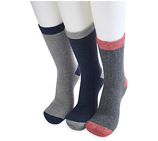 6 Pair Heather Grey Acrylic/MERINO Wool Blend Socks Men's Lg 13-15 FREE SHIPPING 