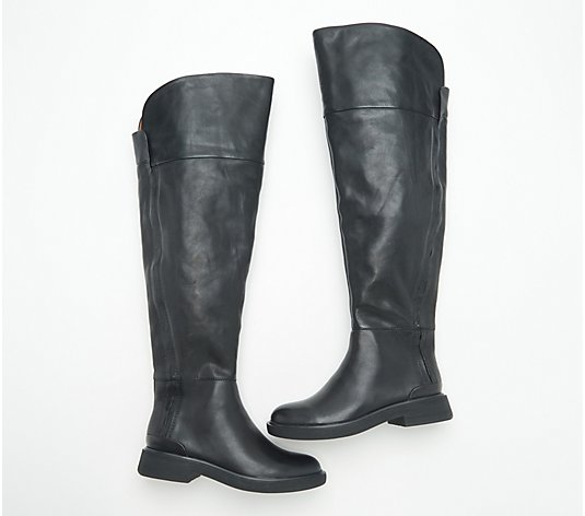 Franco Sarto Wide Calf Leather Tall Shaft Boot - Battina