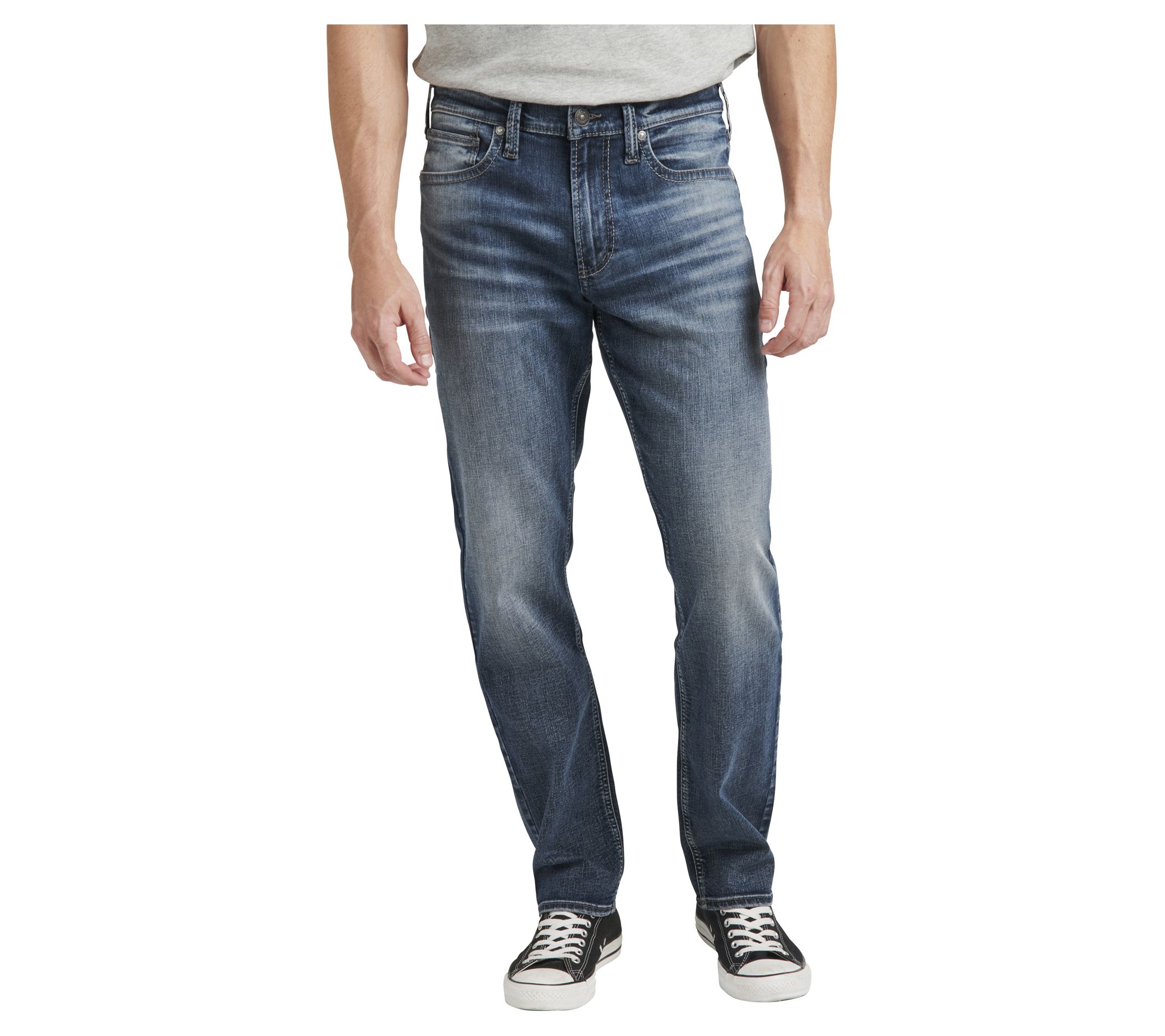 Silver Jeans Co. Eddie Relaxed Fit Tapered LegJeans - QVC.com