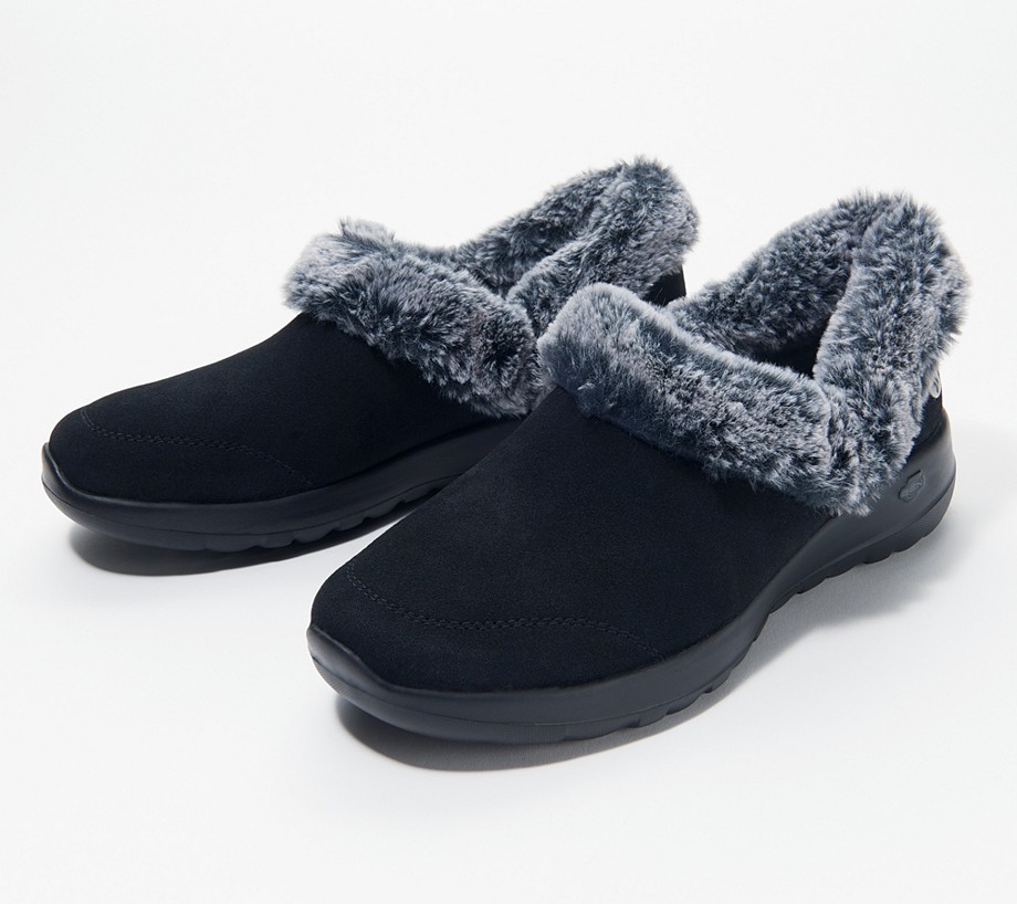 Skechers On-the-GO Joy Suede & Faux Fur Slip-Ons - Cozy Life