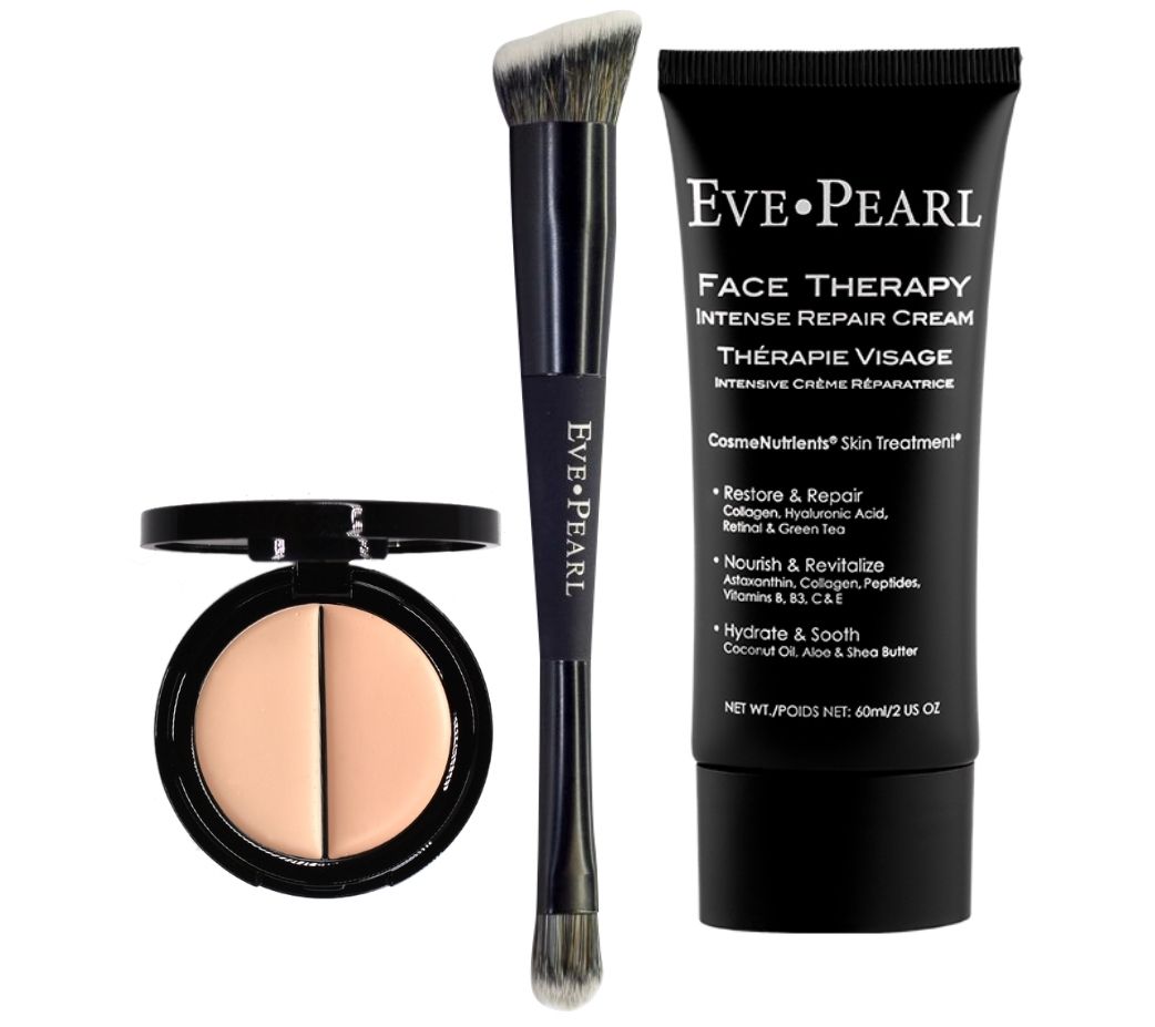 efterskrift video Vejhus EVE PEARL Face Therapy, Dual Salmon Concealer &Brush - QVC.com