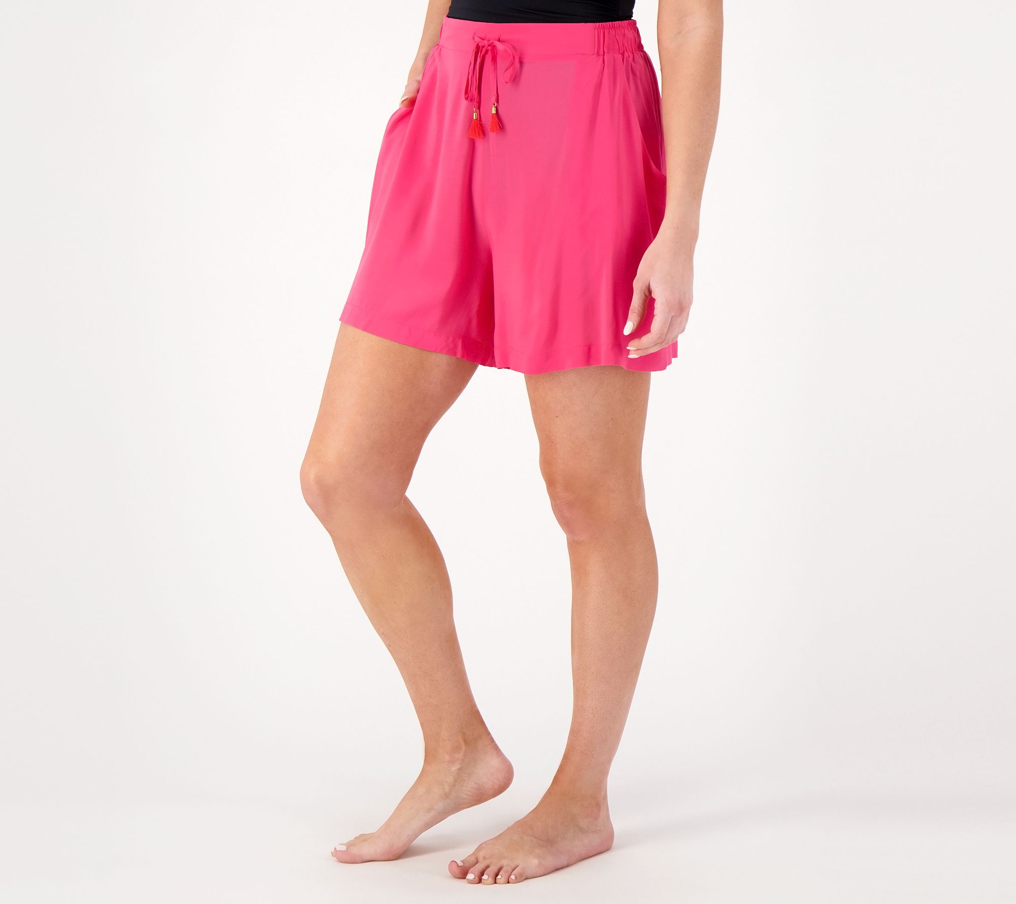 Jantzen Woven Pull-On Tie-Waist Cover-Up Shorts