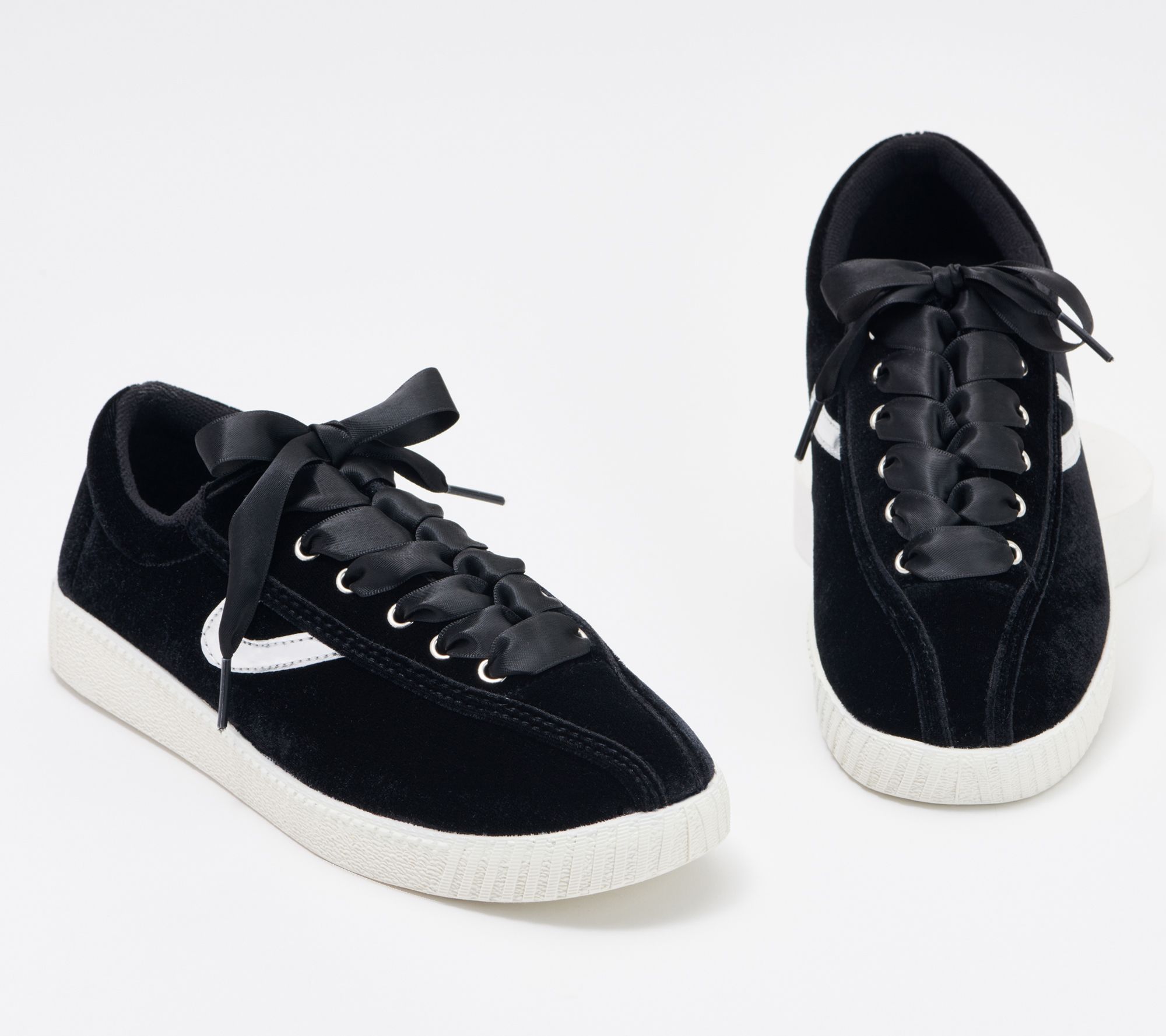 "As Is" Tretorn Lace-Up Sneakers - Nylite Plus Velvet
