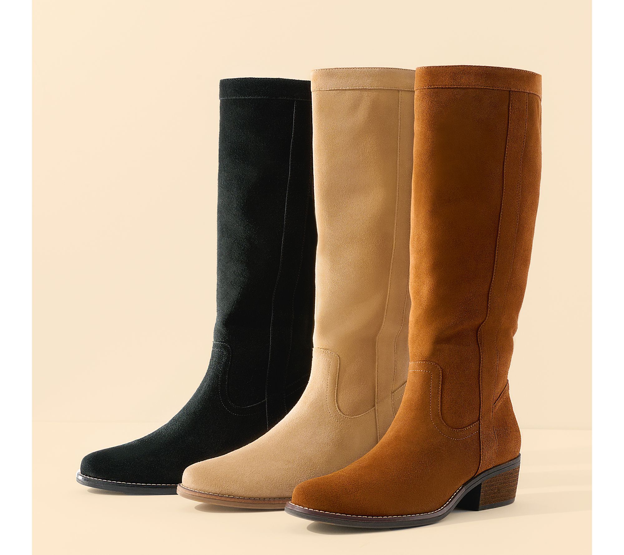 Qvc over the hot sale knee boots