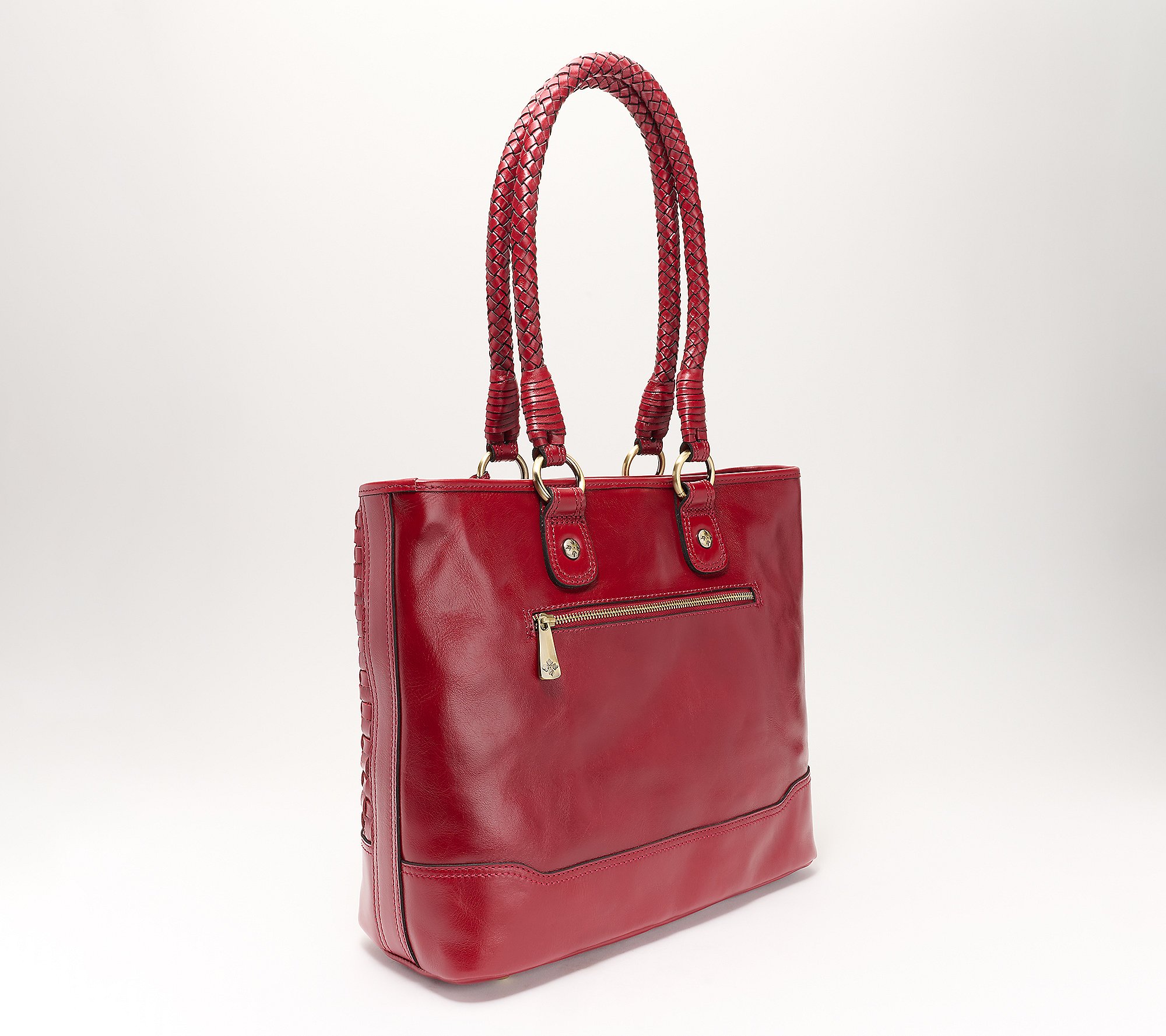 Patricia Nash Leather Lesina Discovery Tote ,Ruby Red
