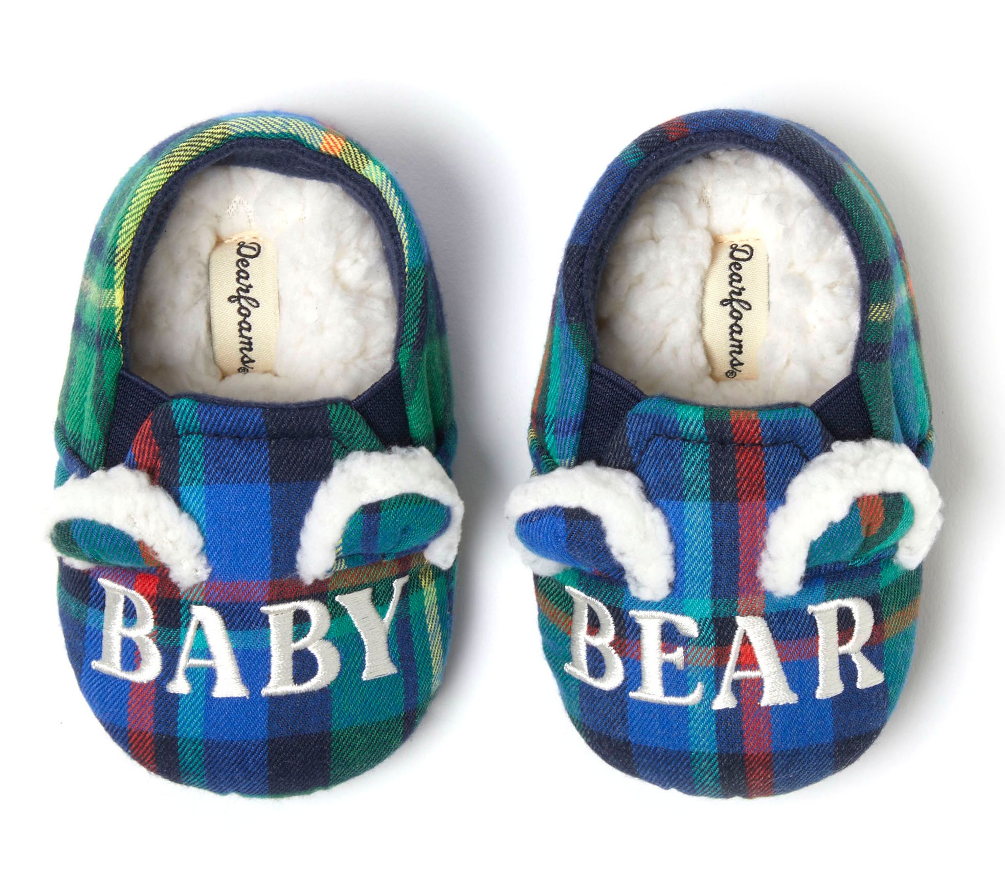 Dearfoams Infant Baby Bear Matching Christmas Slippers