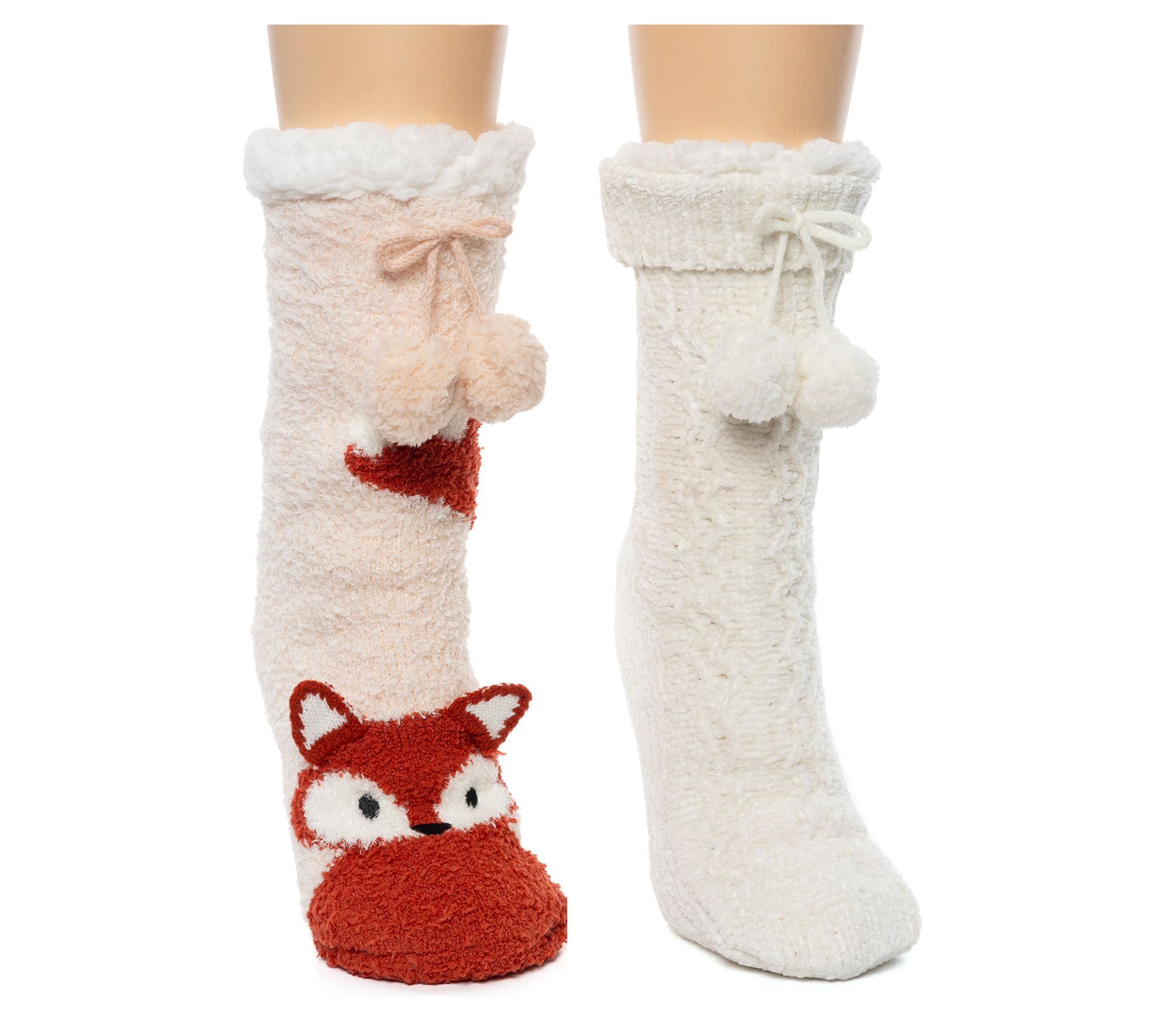 Cuddl Duds Critter Slipper Sock Set - 2 Pair