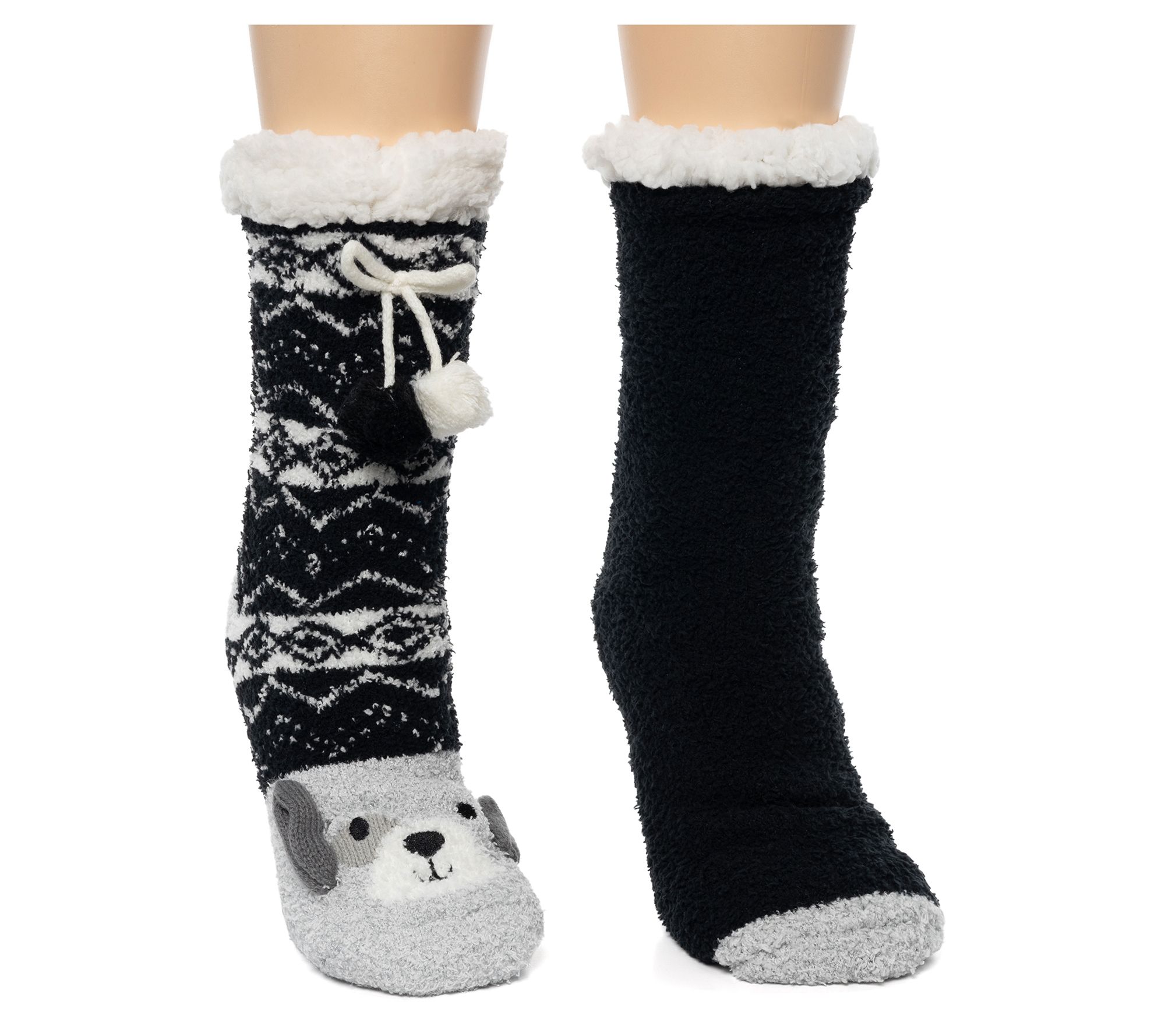 Cuddl Duds Critter Slipper Sock Set - 2 Pair