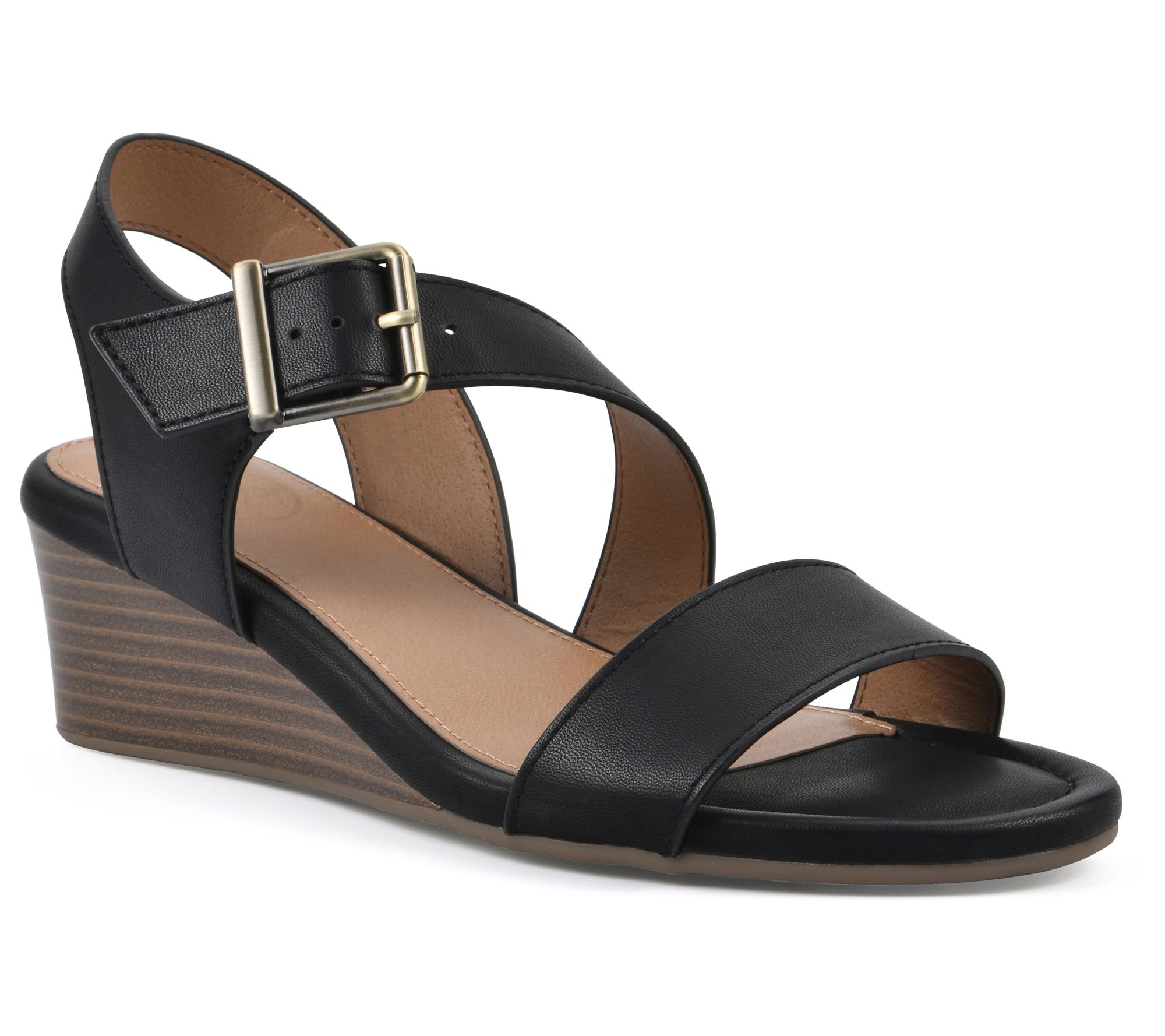 White Mountain Wedge Sandal - Brux - QVC.com