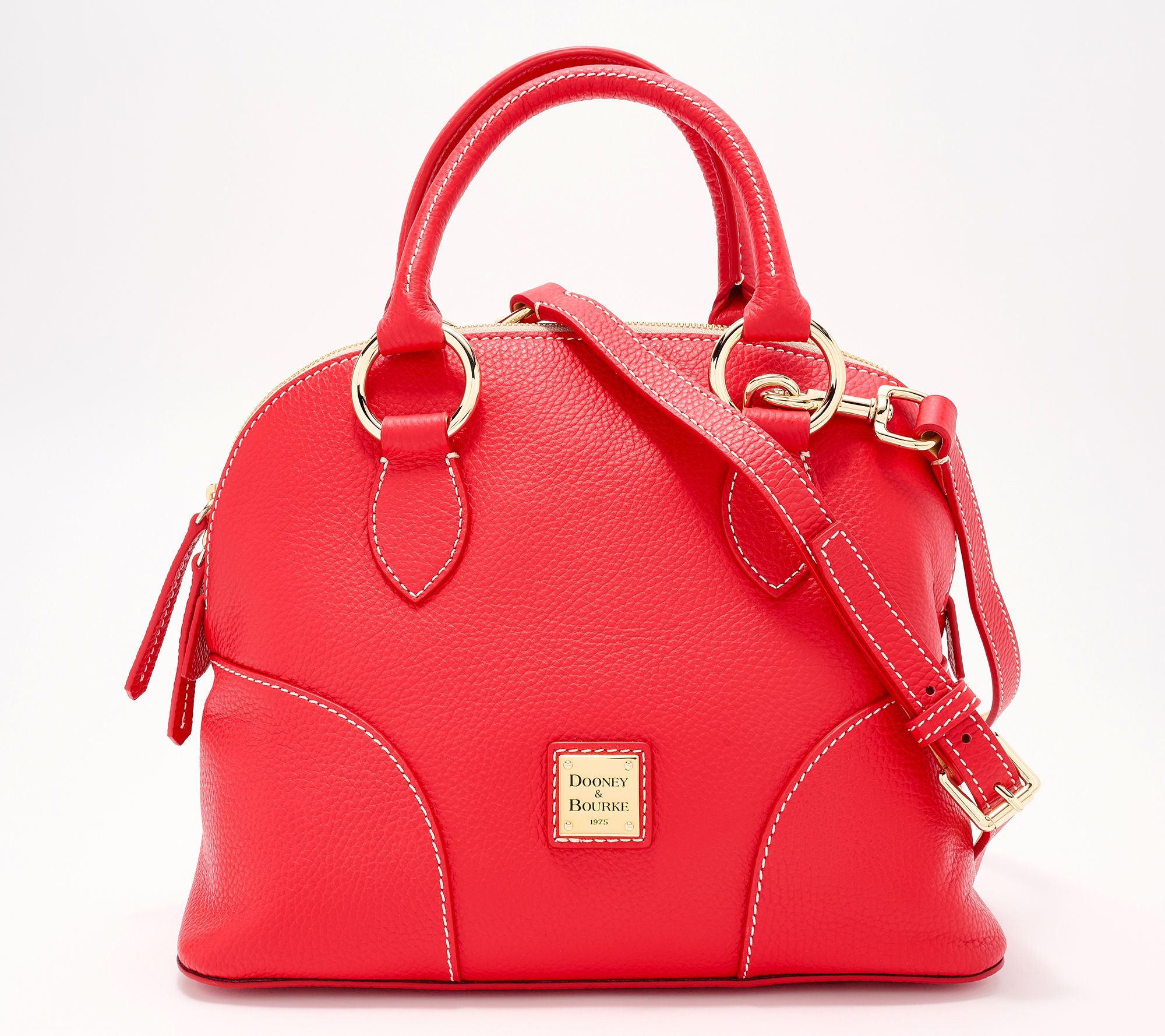 Dooney & Bourke Lucca Pebble Leather Satchel with Crossbody Strap