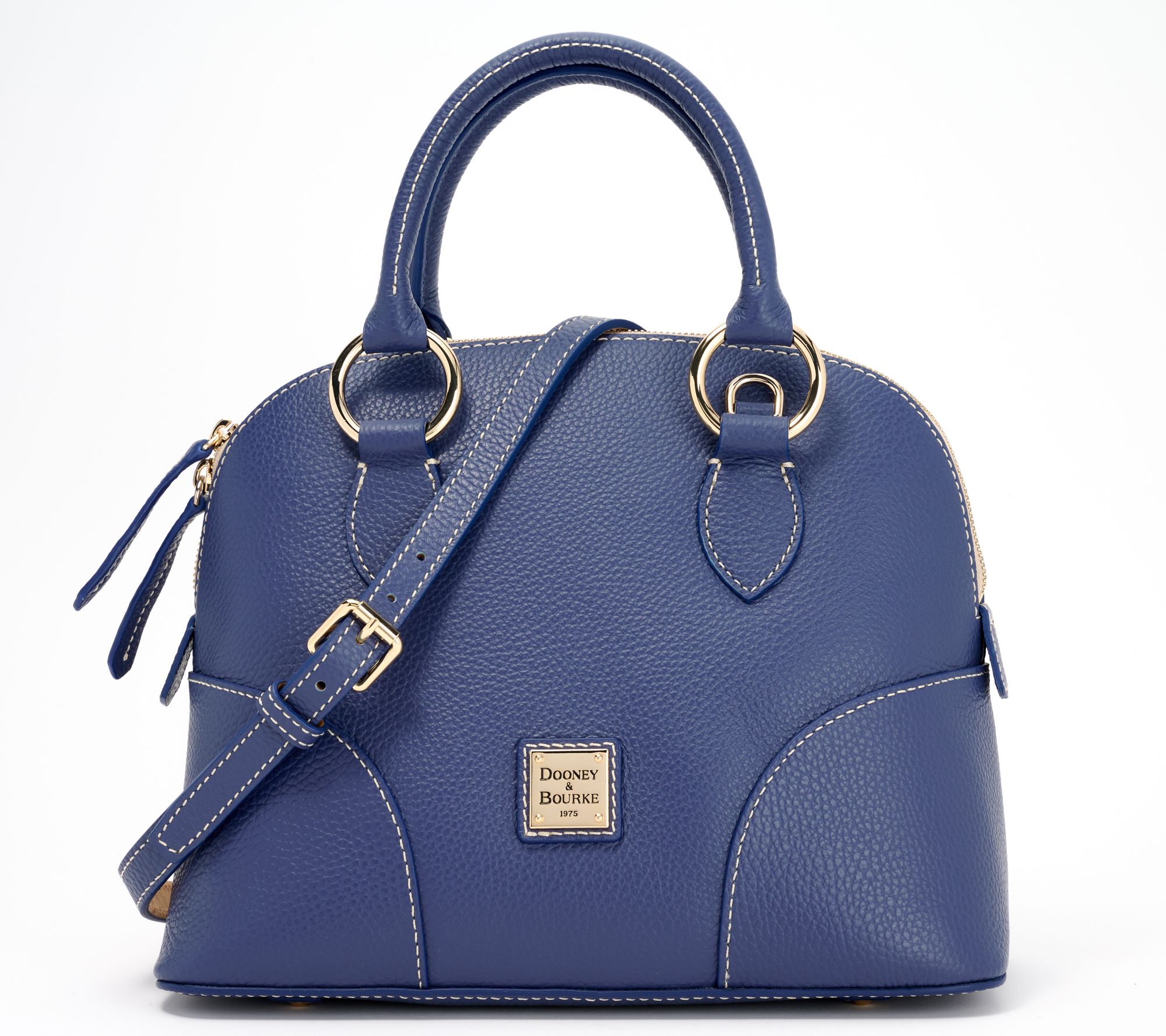 Dooney & Bourke Lucca Pebble Leather Satchel with Crossbody Strap