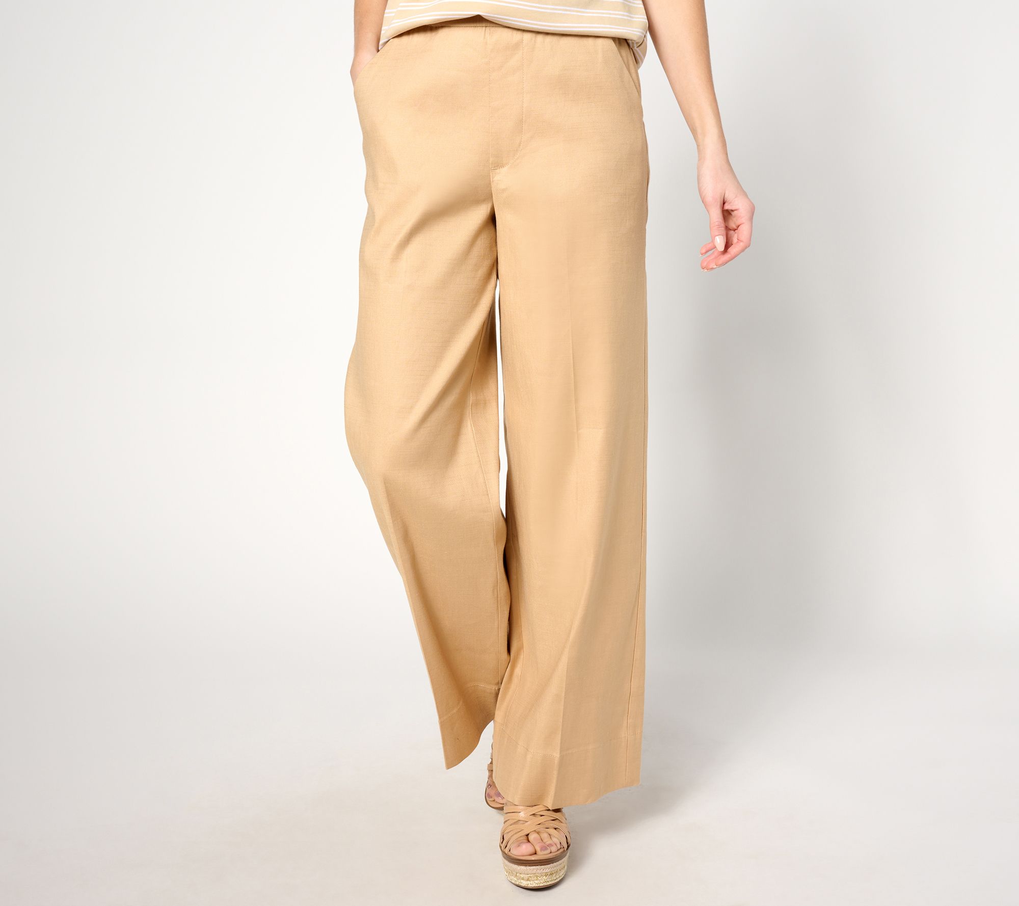"As Is" Studio Park x Leah Williams Tall Elevated Linen Wide Leg Pant