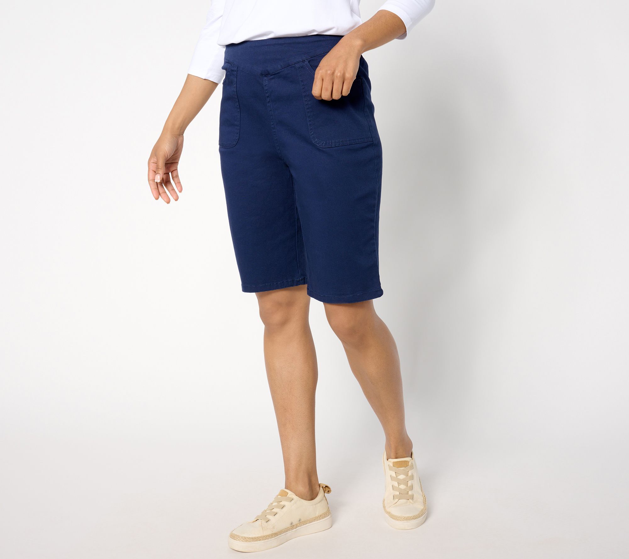 "As Is" Denim & Co. Regular "How Timeless" Bermuda Shorts