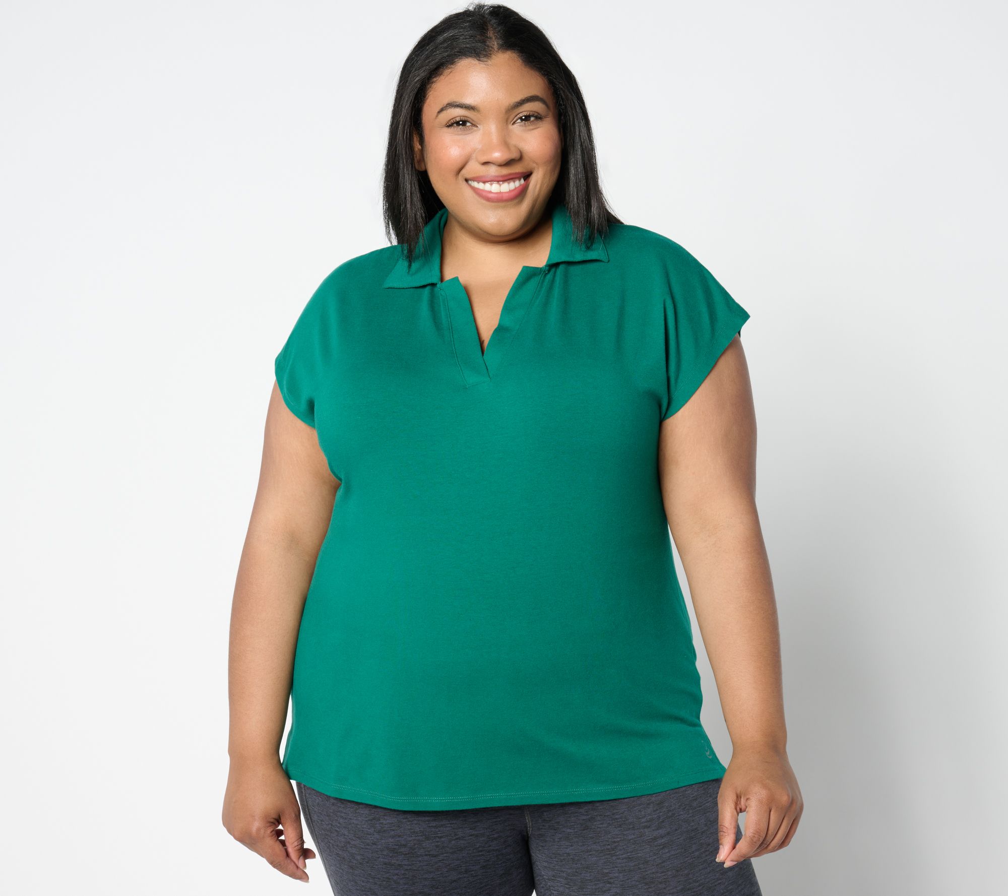 "As Is" Cuddl Duds Cottonwear Extended Sleeve Polo_Tee