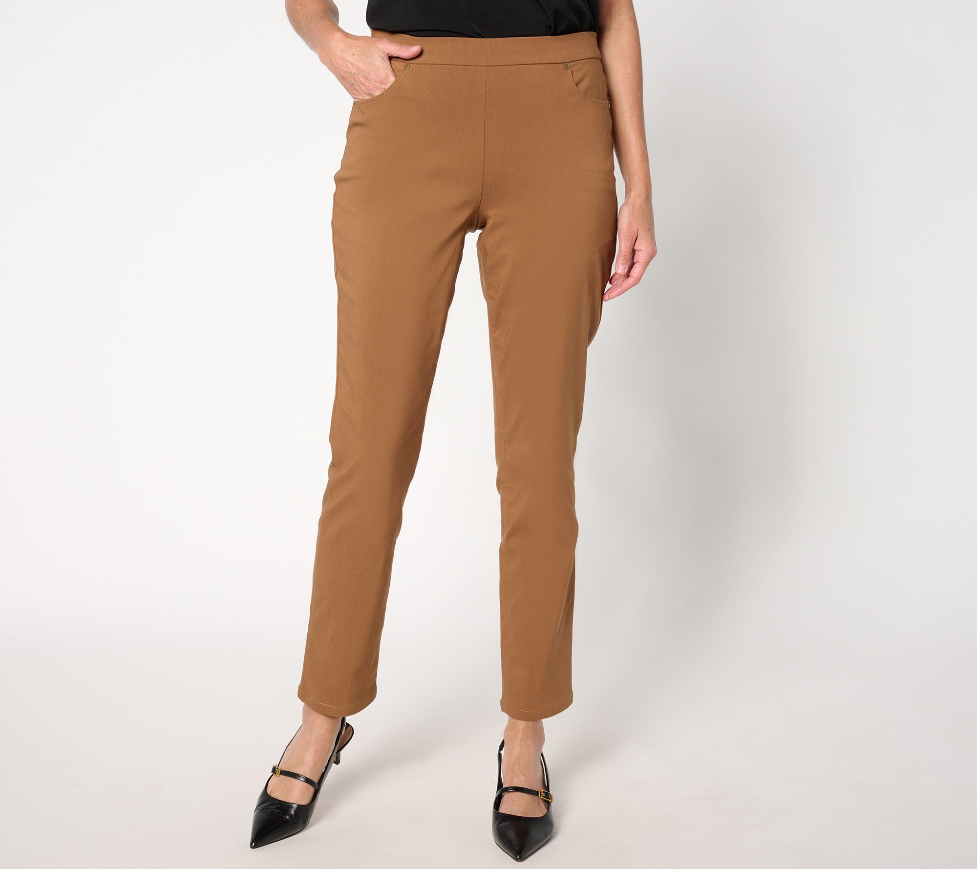 "As Is" Susan Graver Petite Ultra Stretch Slim Leg Pants