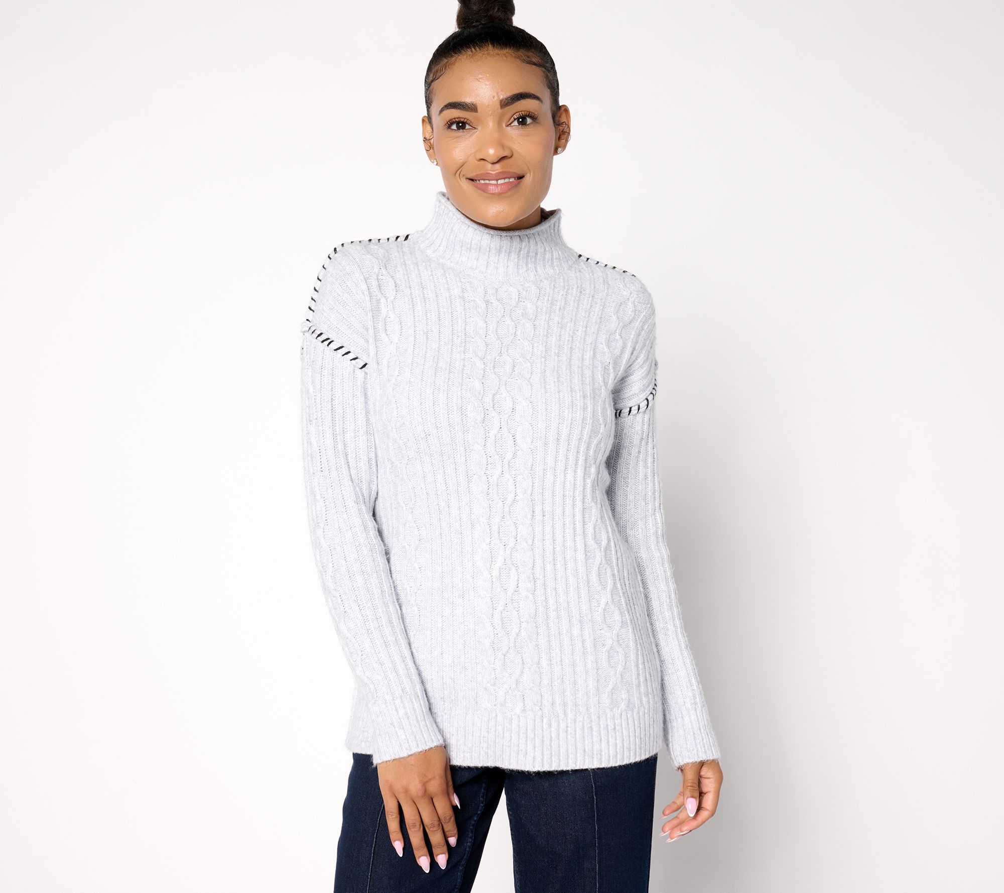 "As Is" Attitudes by Renee Cable Knit Sweater