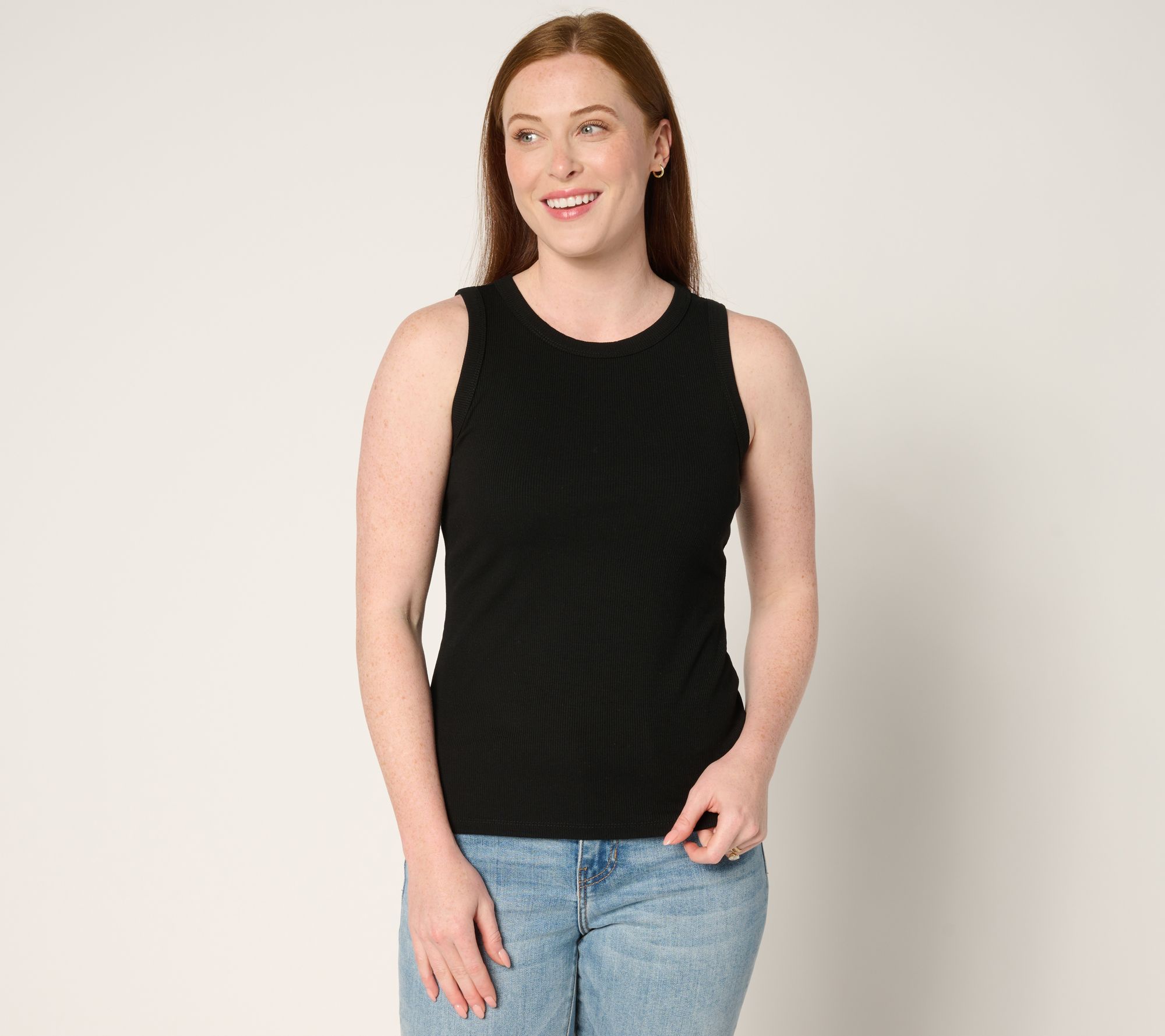 Susan Graver Every Day Rib Knit Tank Top