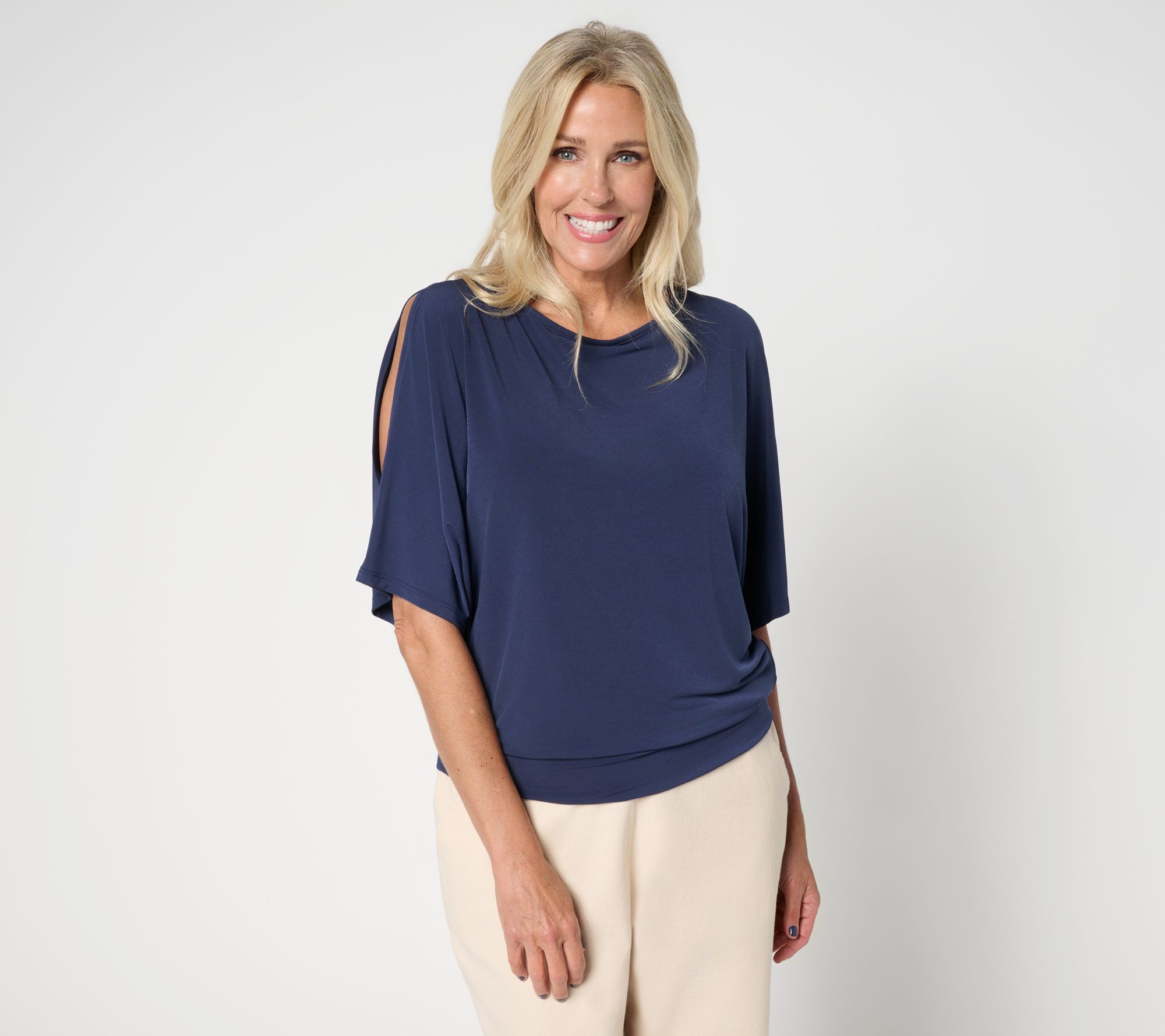 BEAUTIFUL by Lawrence Zarian The Gail Cold Shoulder Dolman Sleeve Top