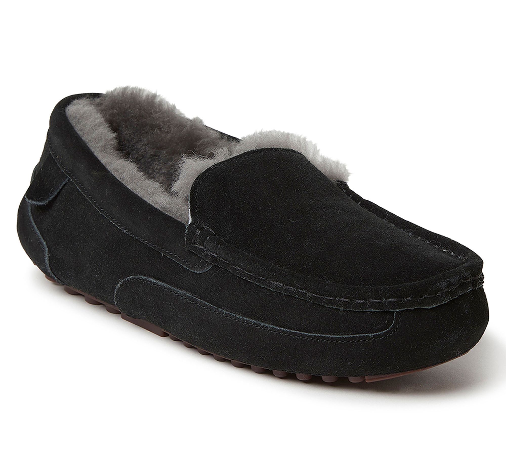 Fireside by Dearfoams Men's Shearling Indoor Outdoor Moccasin