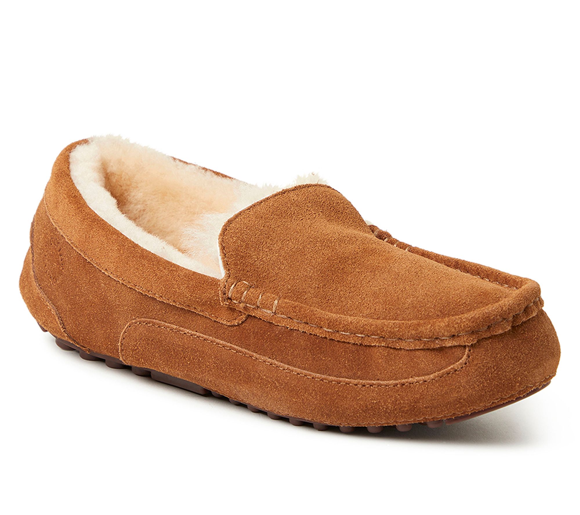 Fireside by Dearfoams Men's Shearling Indoor Outdoor Moccasin