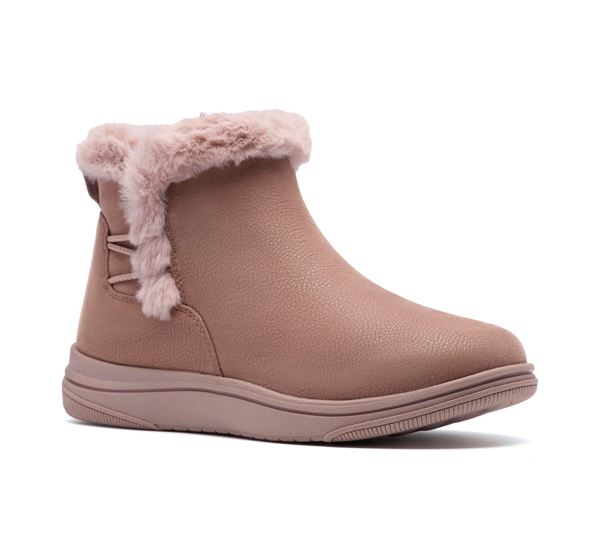 Clarks Cloudsteppers Faux Fur Ankle Boots - Breeze Fur