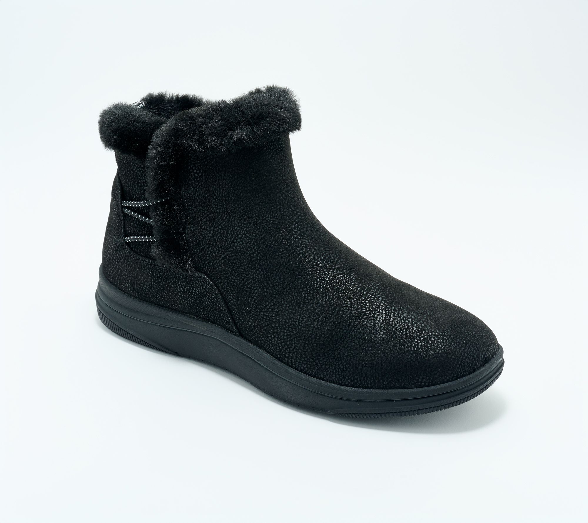 Clarks Cloudsteppers Faux Fur Ankle Boots - Breeze Fur