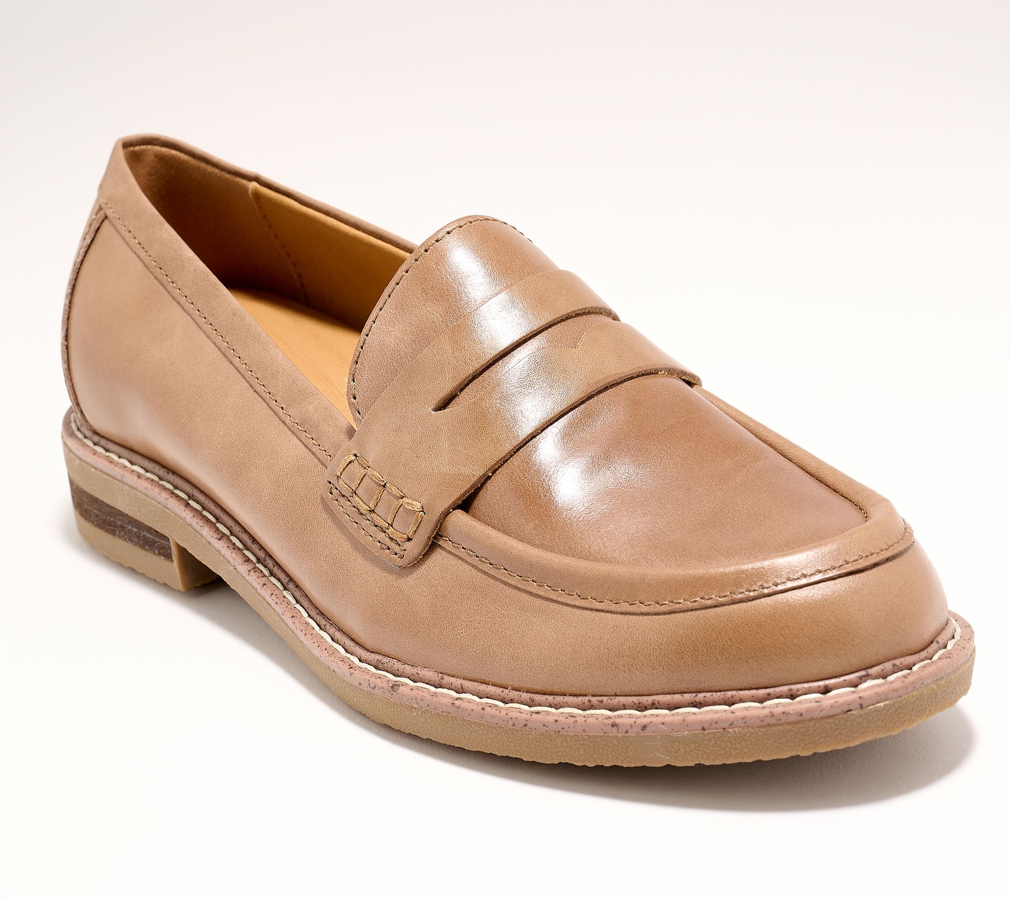Earth Leather Slip-On Loafers - Javas