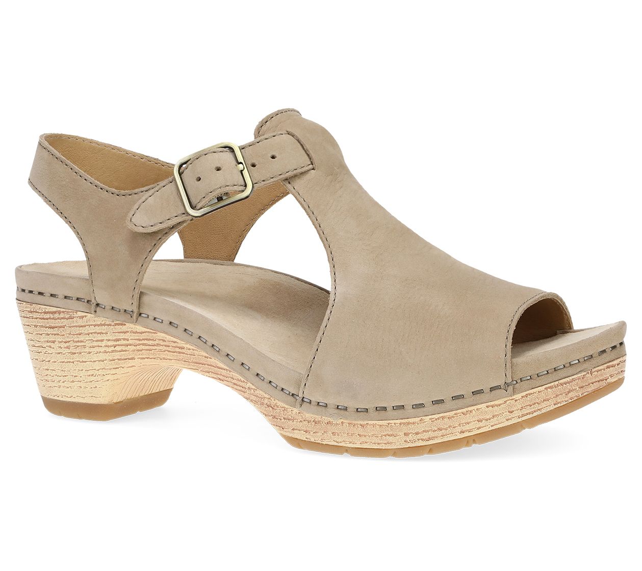 Dansko Laverne Sand Milled Nubuck Leather Dress Sandal