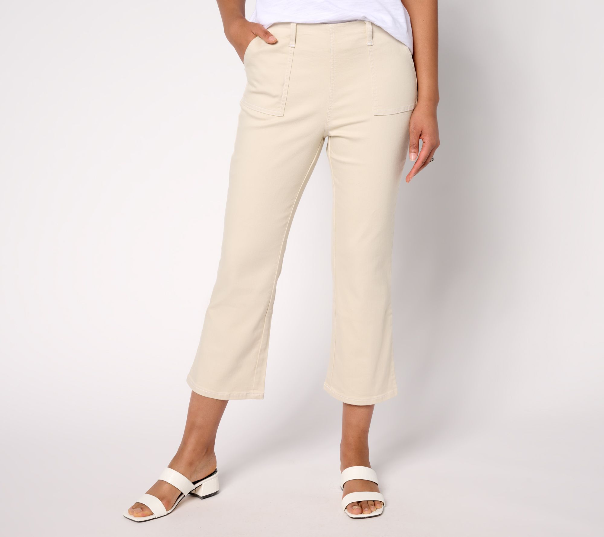"As Is" Belle by Kim Gravel Petite Primabelle Crop Jeans