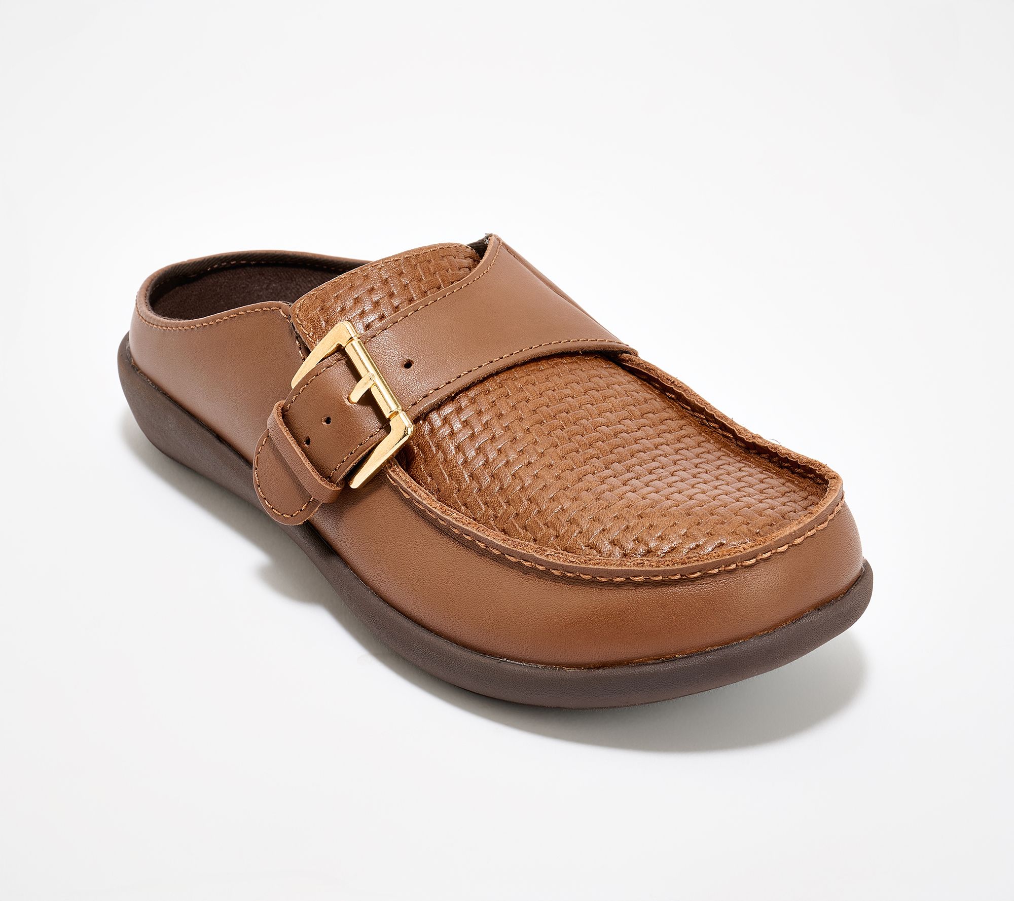 Revitalign Orthotic Leather Buckled Clogs - Siesta Lynx