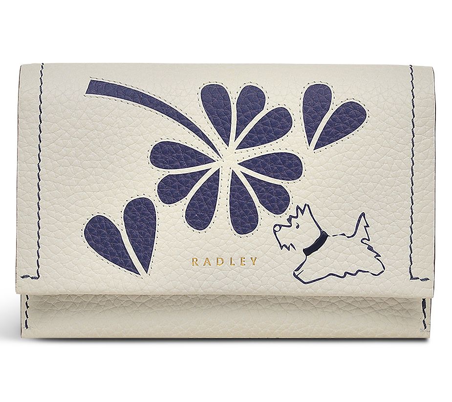 RADLEY Cut Out Floral Medium Flap Leather Wallet