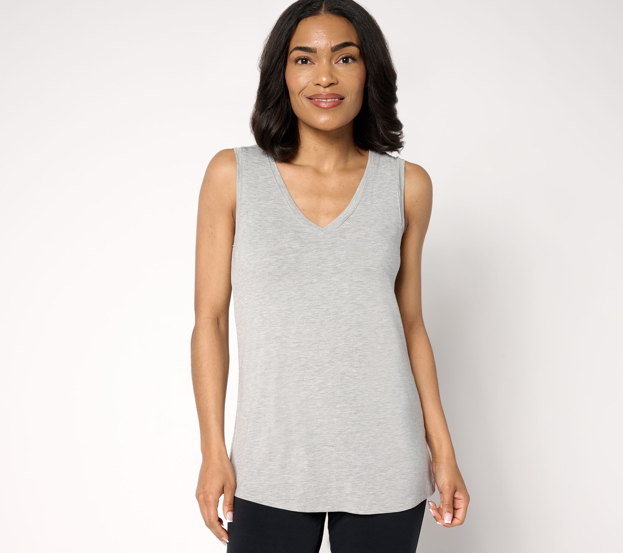 "As Is" Modern Soothing Knit Soul Jersey V-Neck Tank w/ Support System