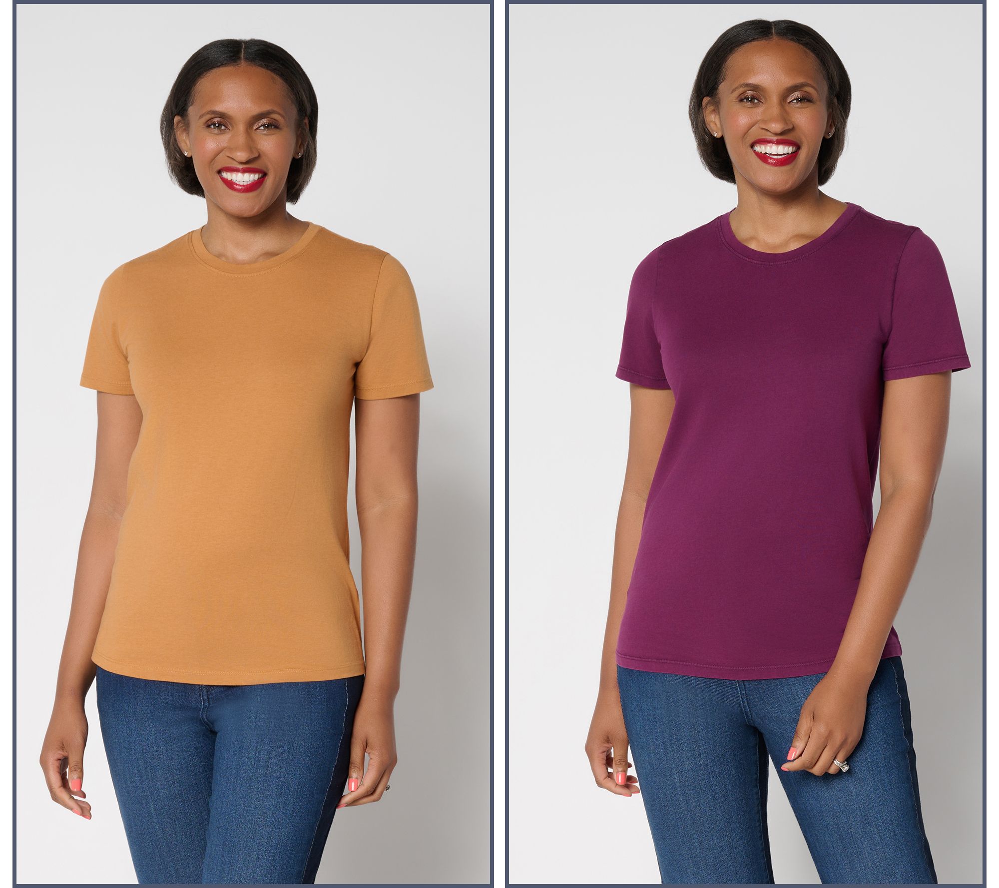 "As Is" LOGO Principles by Lori Goldstein 2-Pack Knit Tees