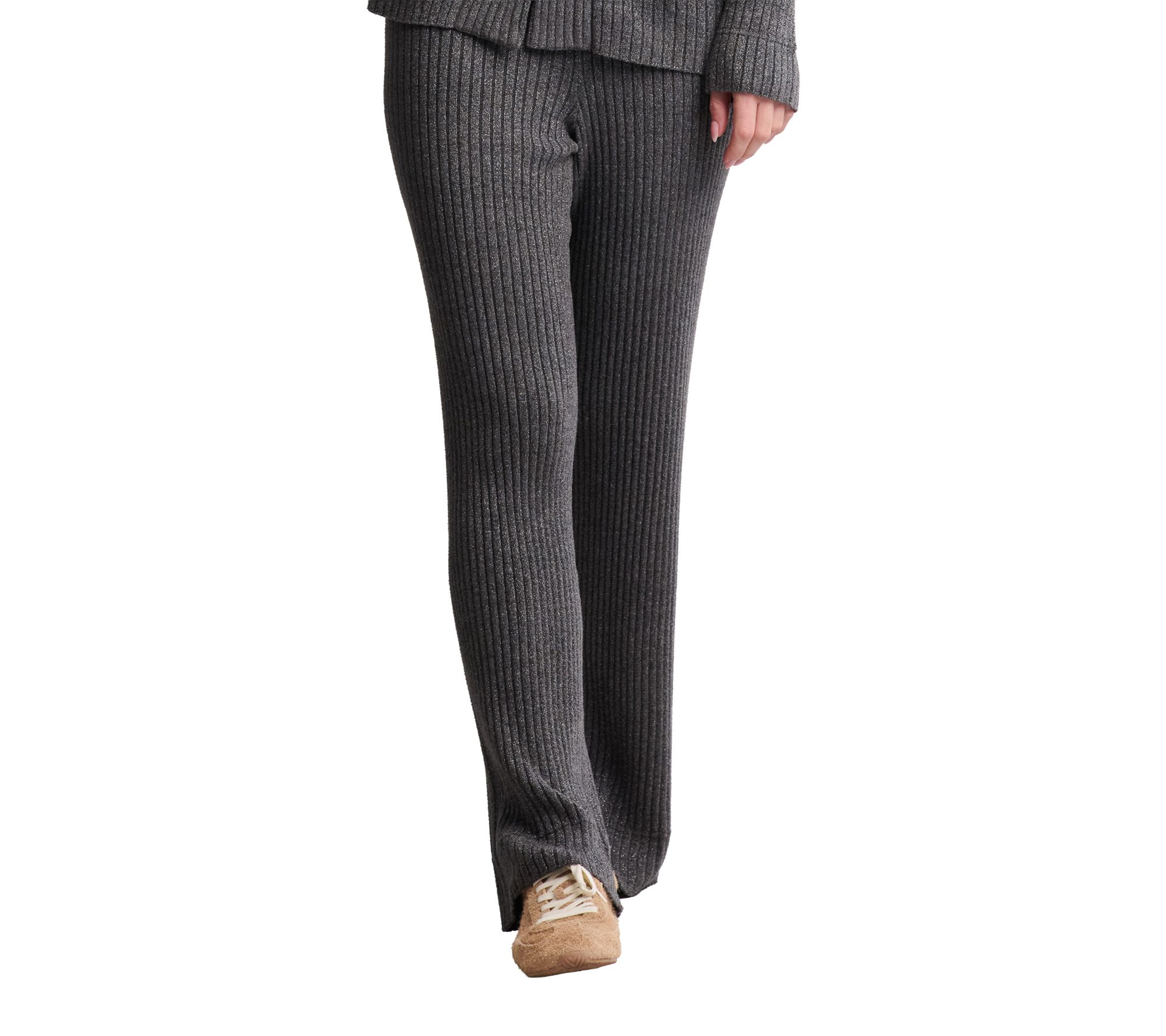 Barefoot Dreams CozyChic Ultra Lite Lurex Rib Wide Leg Pant