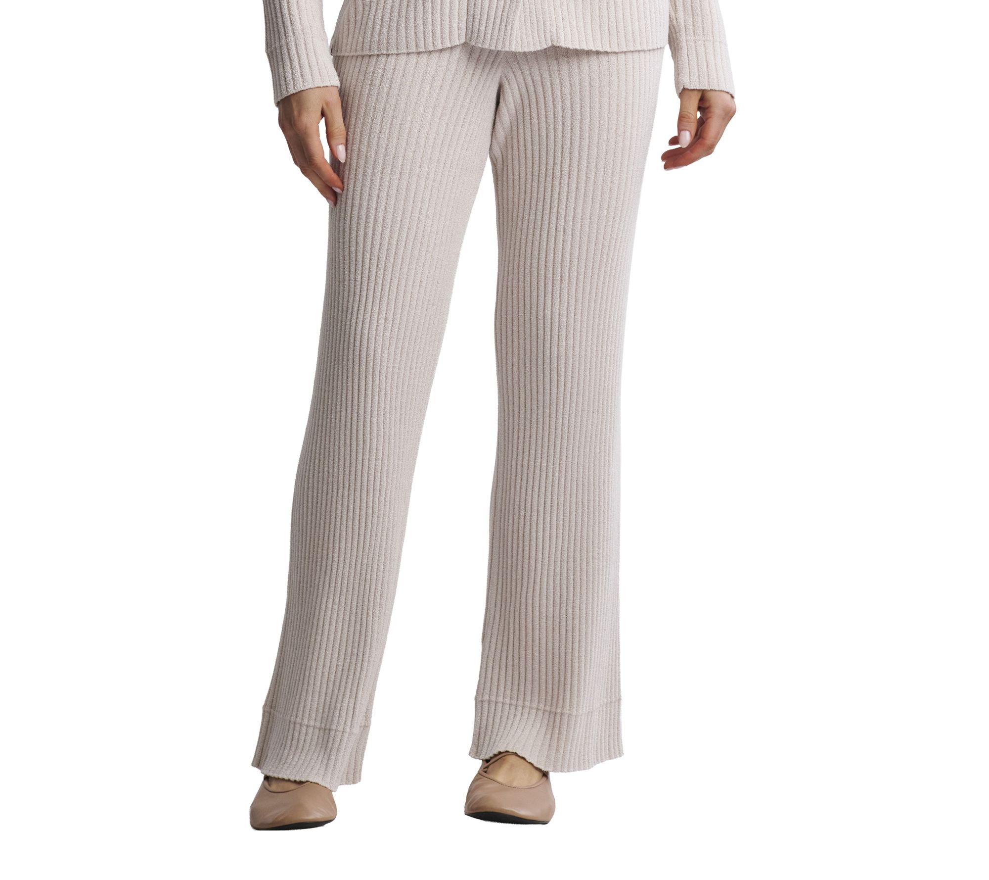Barefoot Dreams CozyChic Ultra Lite Lurex Rib Wide Leg Pant