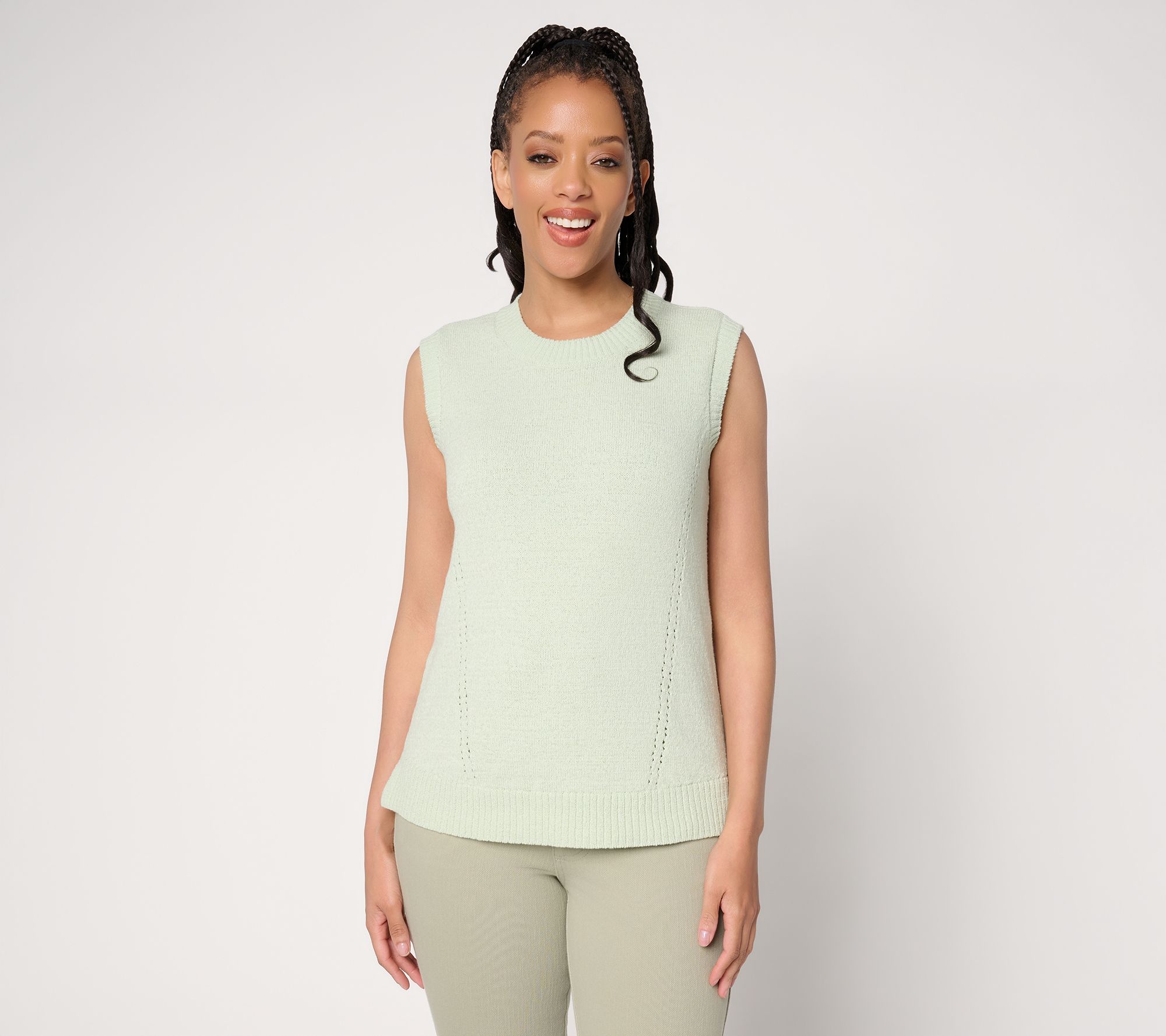 Belle by Kim Gravel Fresh Pick Pointelle Sweater Tank