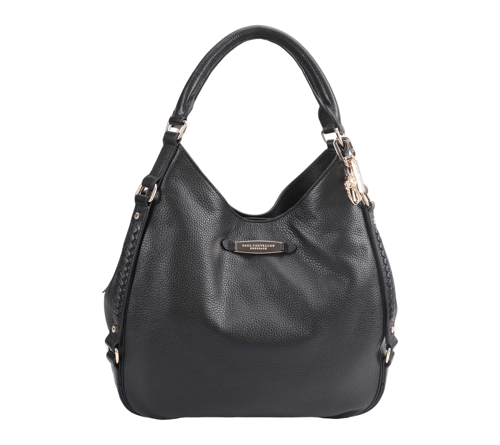 Paul Costelloe Dressage Leather Whipstitch Slouch Bag