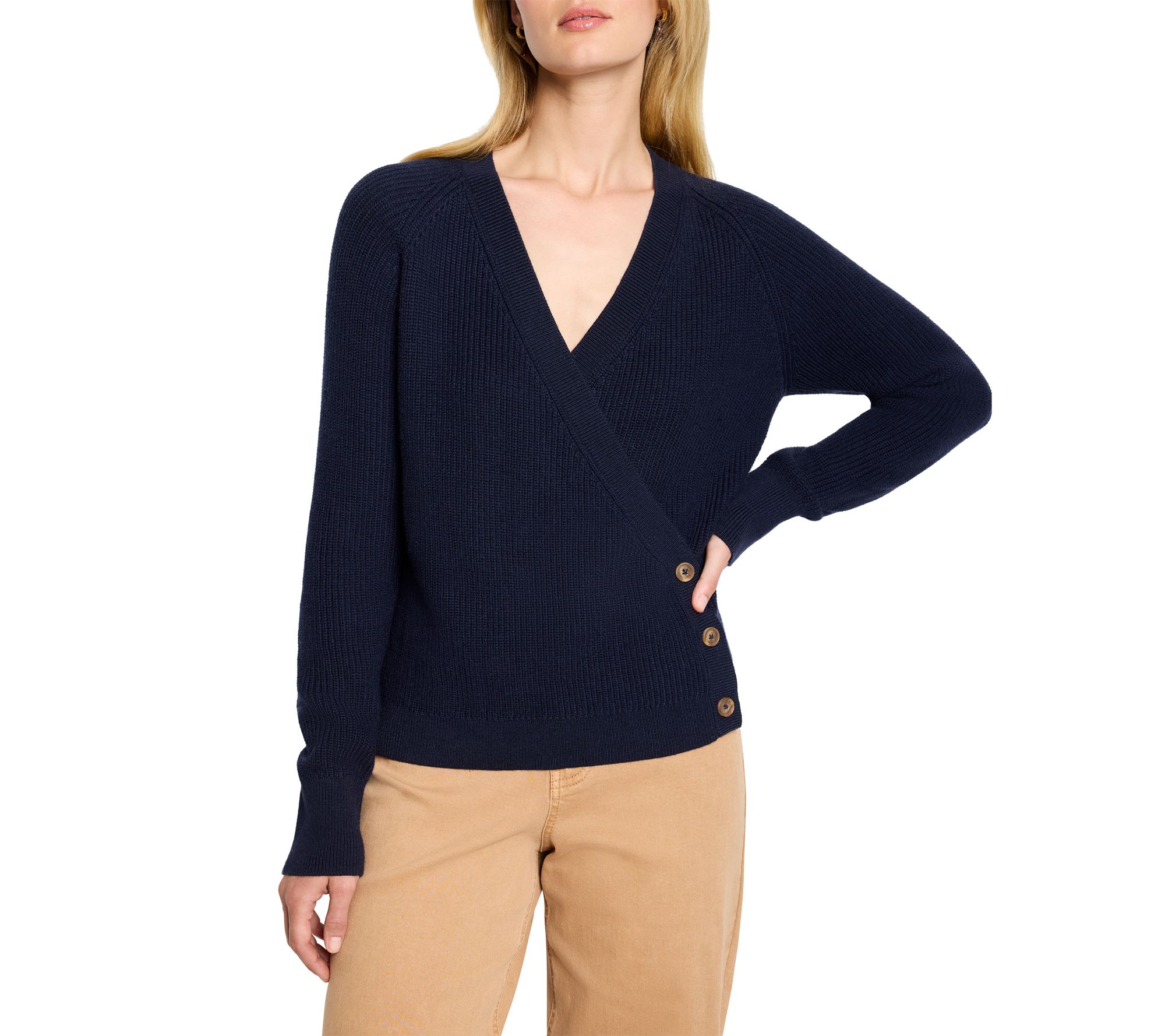 NIC+ZOE Shaker Stitch Wrap Sweater