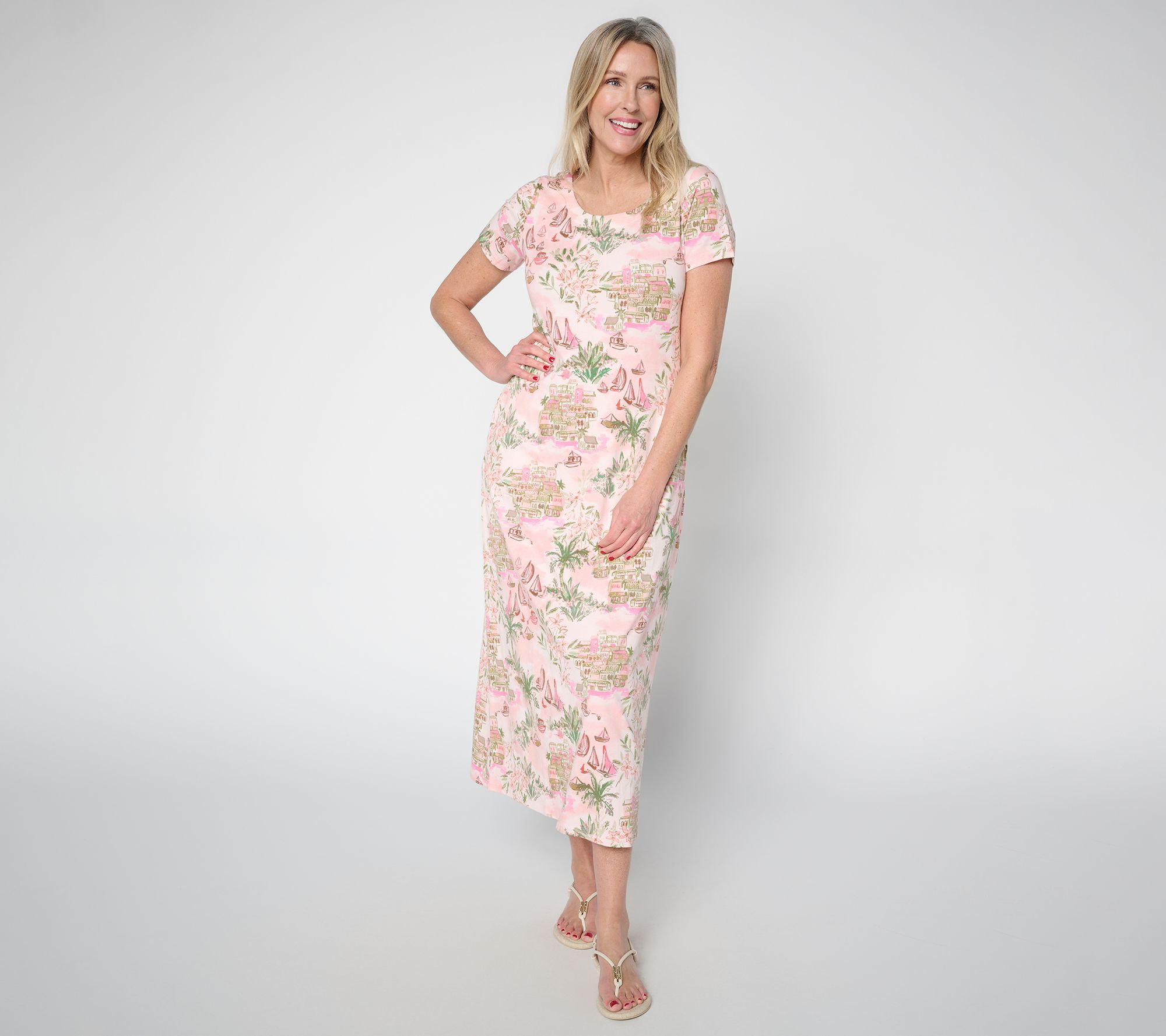 Belle by Kim Gravel Regular TripleLuxe Knit Amalfi Coast Maxi Dress