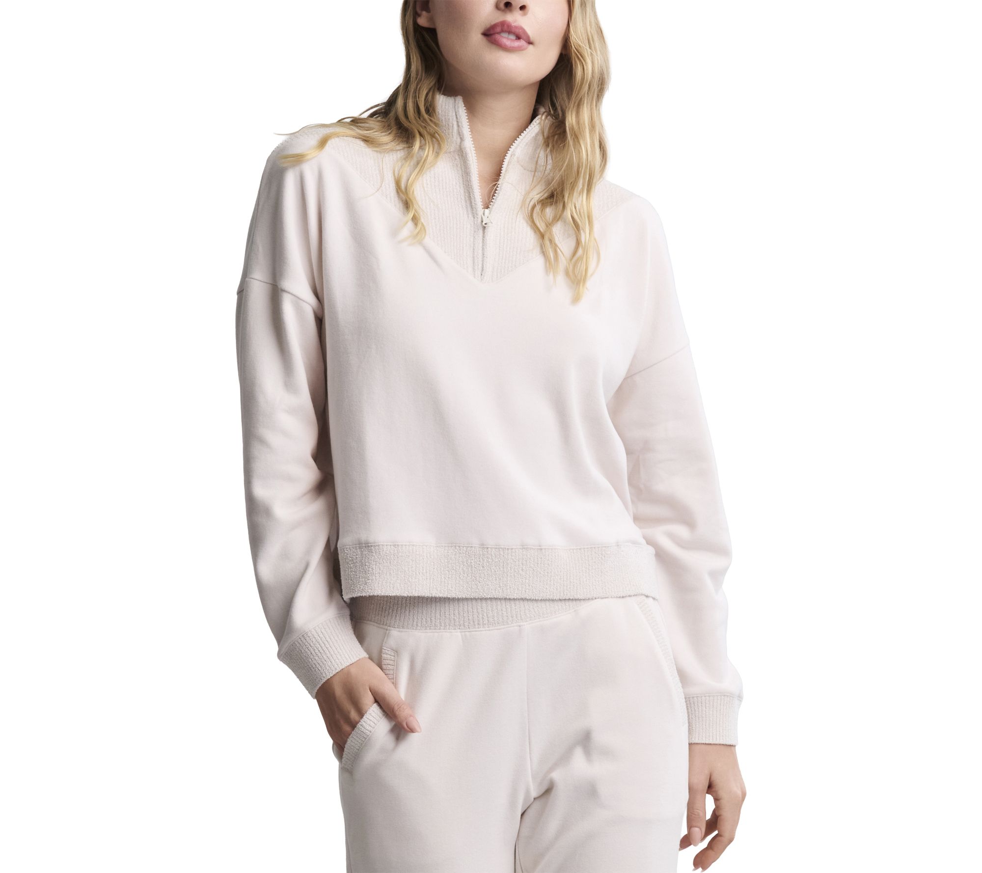 Barefoot Dreams Brushed Fleece w/ CozyChic Ultra Lite Rib Top