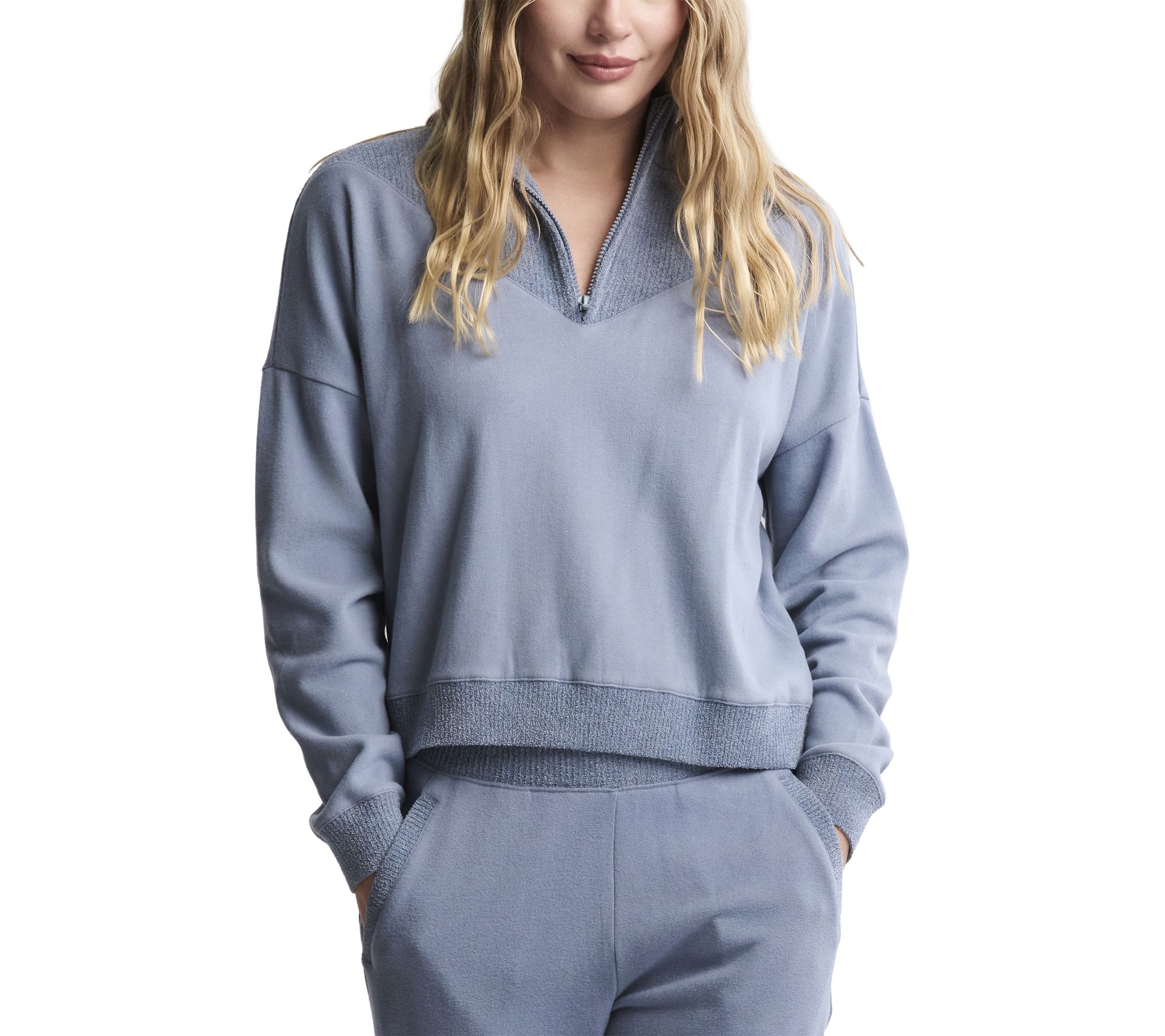Barefoot Dreams Brushed Fleece w/ CozyChic Ultra Lite Rib Top