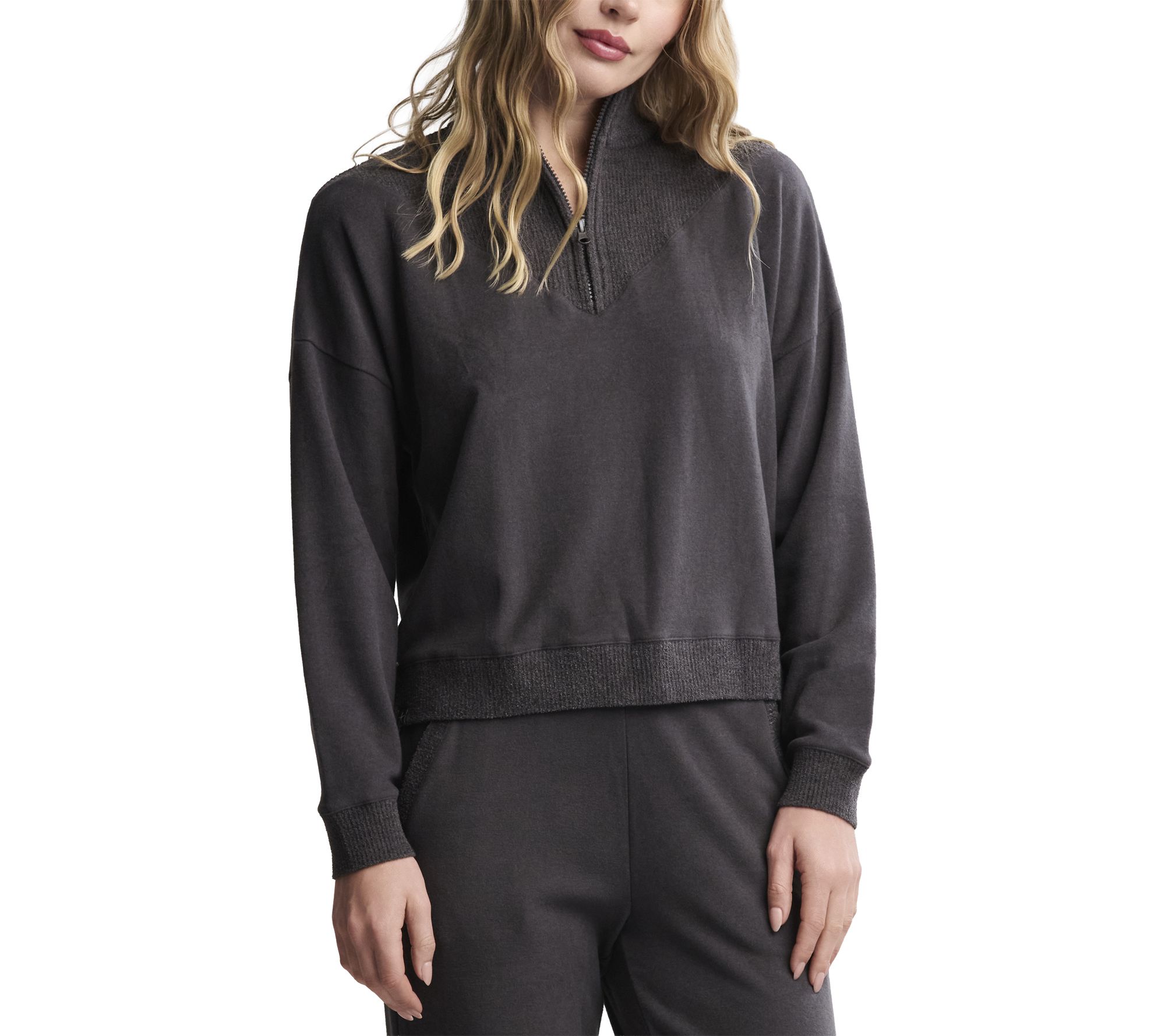 Barefoot Dreams Brushed Fleece w/ CozyChic Ultra Lite Rib Top