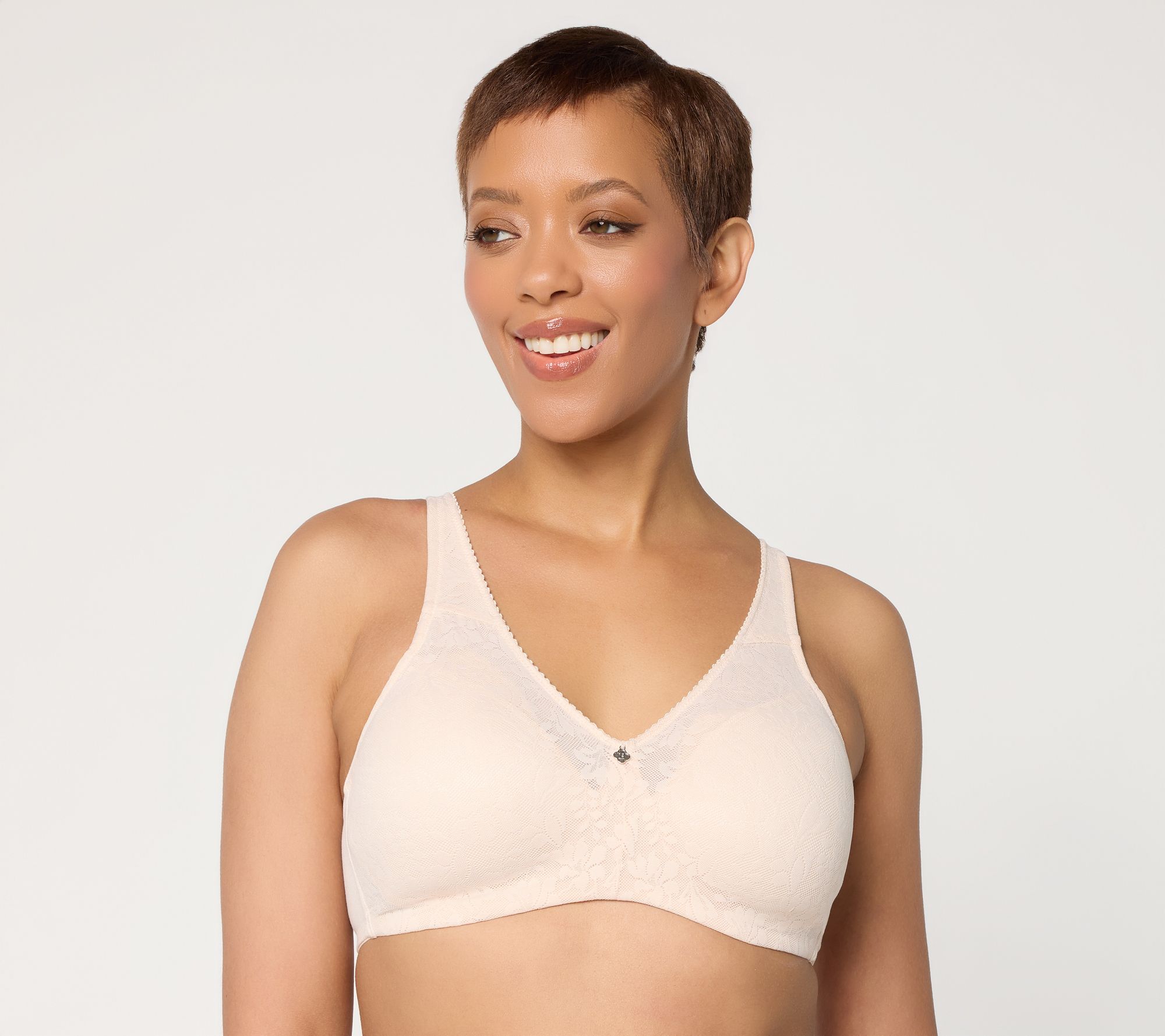  Breezies Whisper Lace Wirefree Contour Bra
