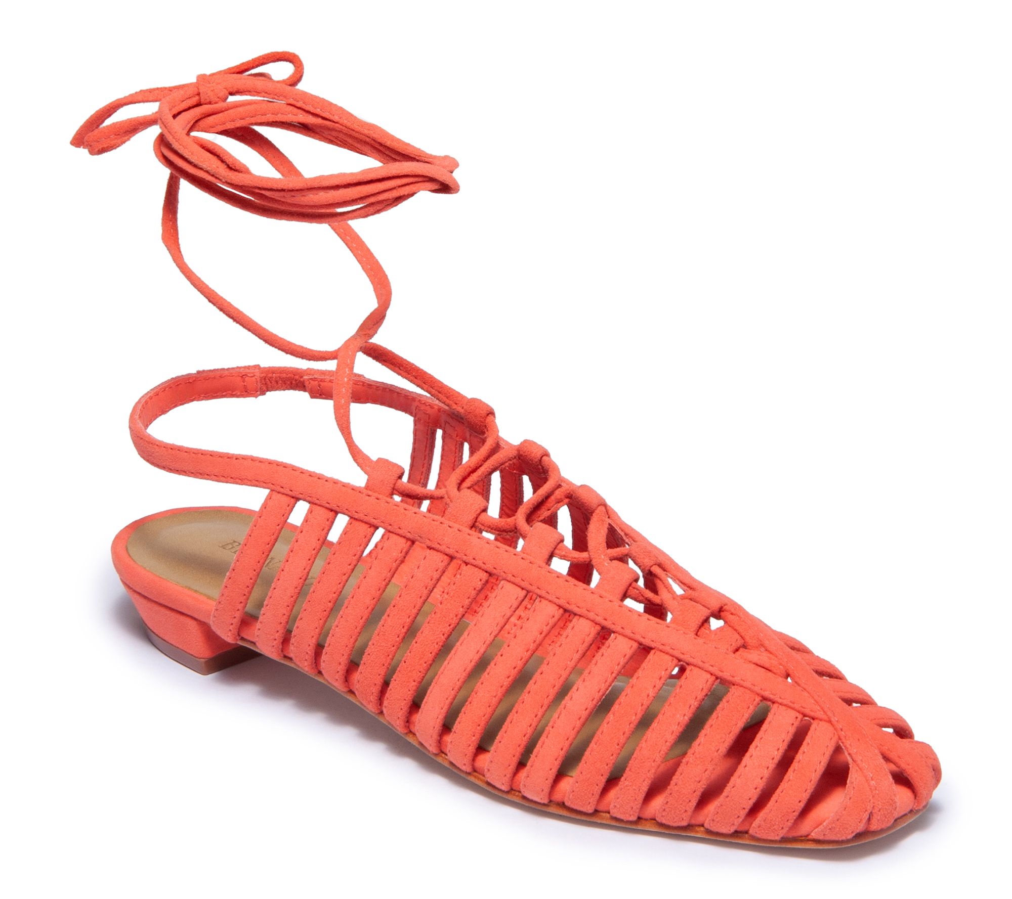 Bernardo Ankle Tie Leather Flat - Geneva