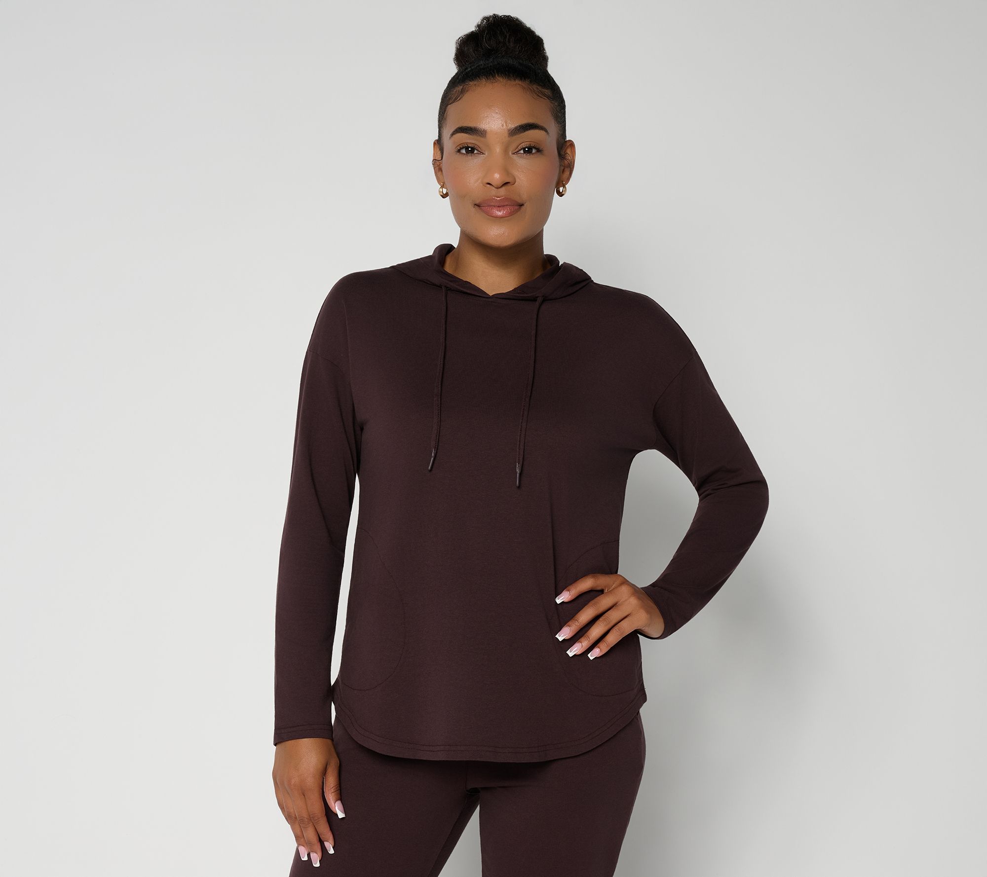 Belle by Kim Gravel Freestyle Knit Denim Hoodie