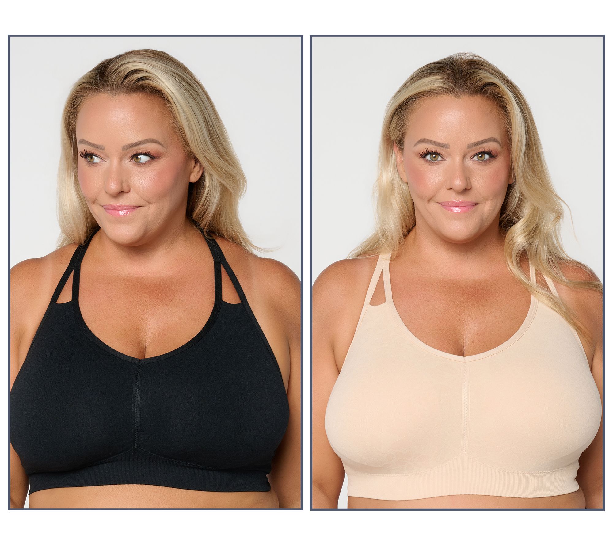 Anybody Seamless Lycra Adaptiv Open Stitch Lounge Bra 2pk