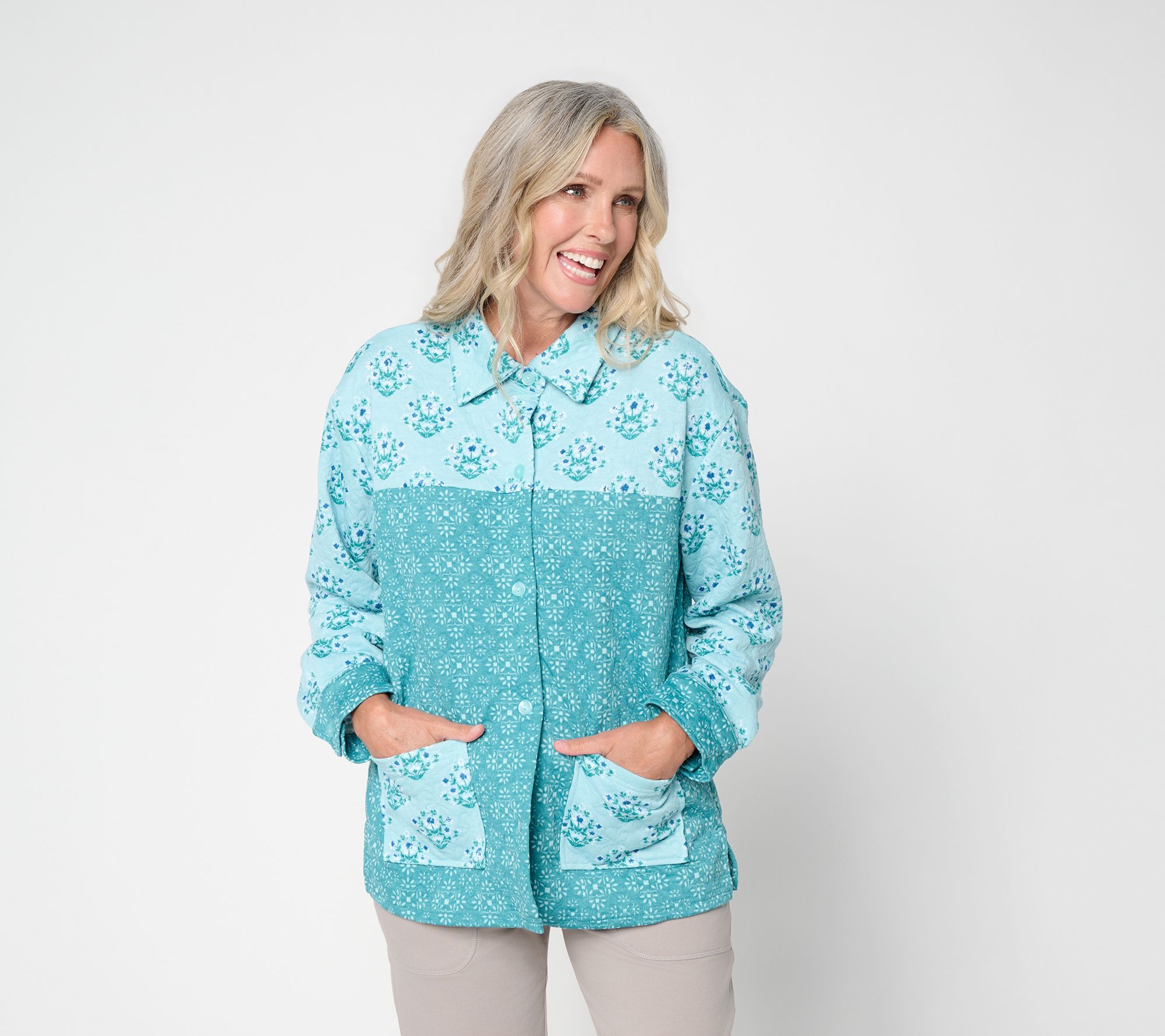 MUK LUKS Quilted Shacket Crafted Topper