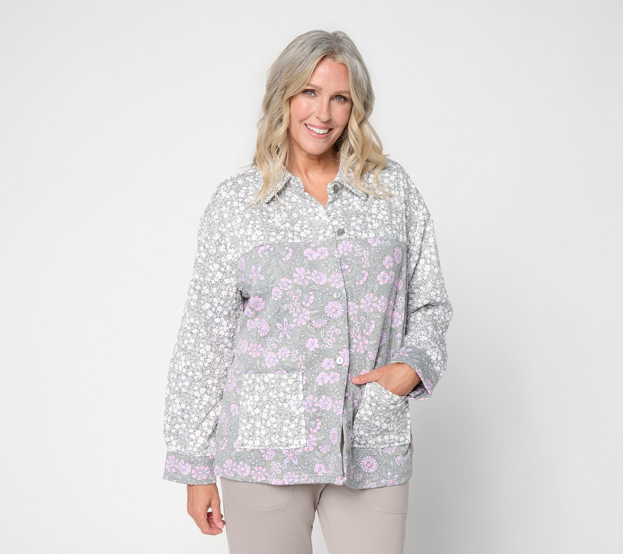 MUK LUKS Quilted Shacket Crafted Topper